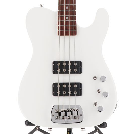 G&L Fullerton Deluxe ASAT Bass Alpine White Satin Frost Top Coat (06121)