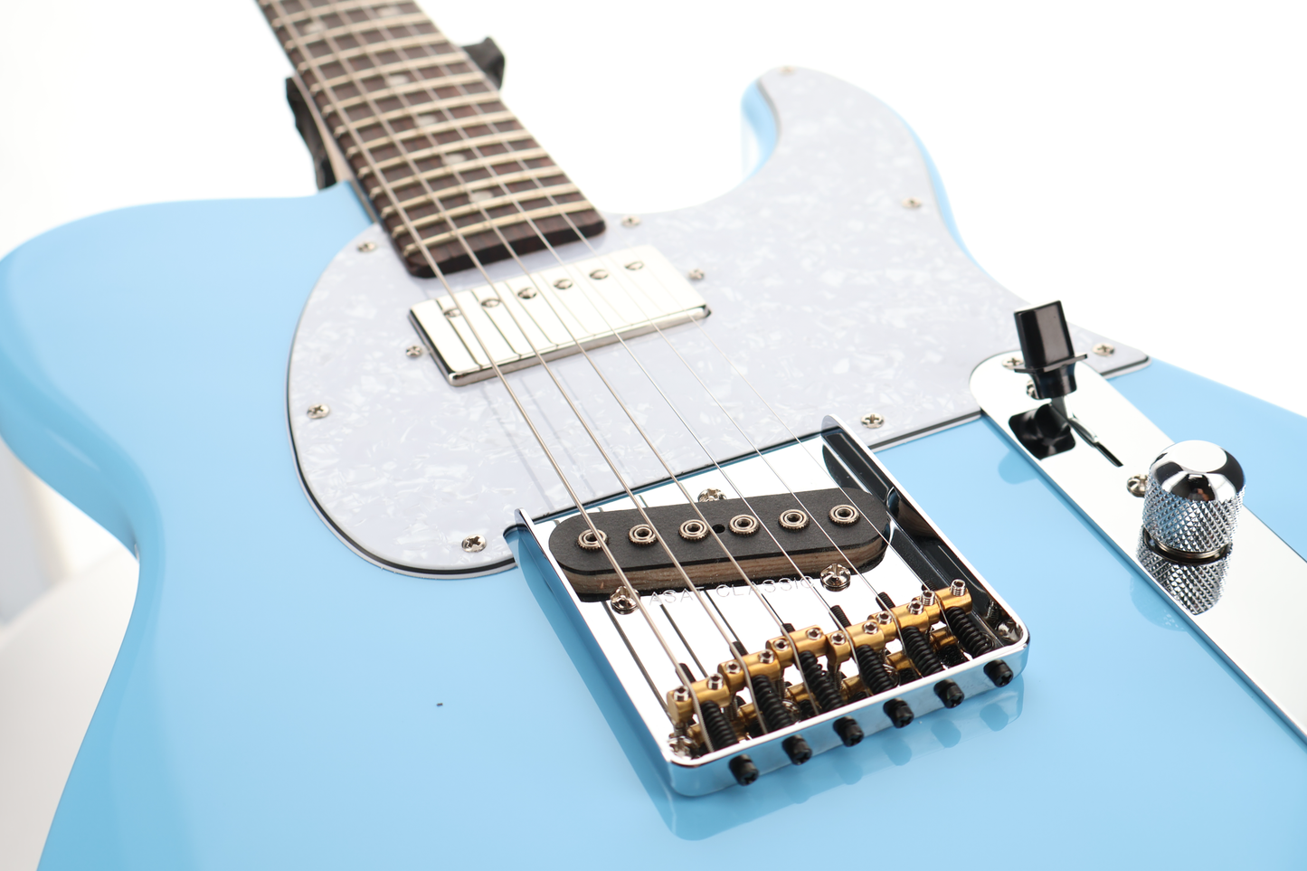 G&L Fullerton Deluxe ASAT Classic Bluesboy Electric Guitar Himalayan Blue (06170)