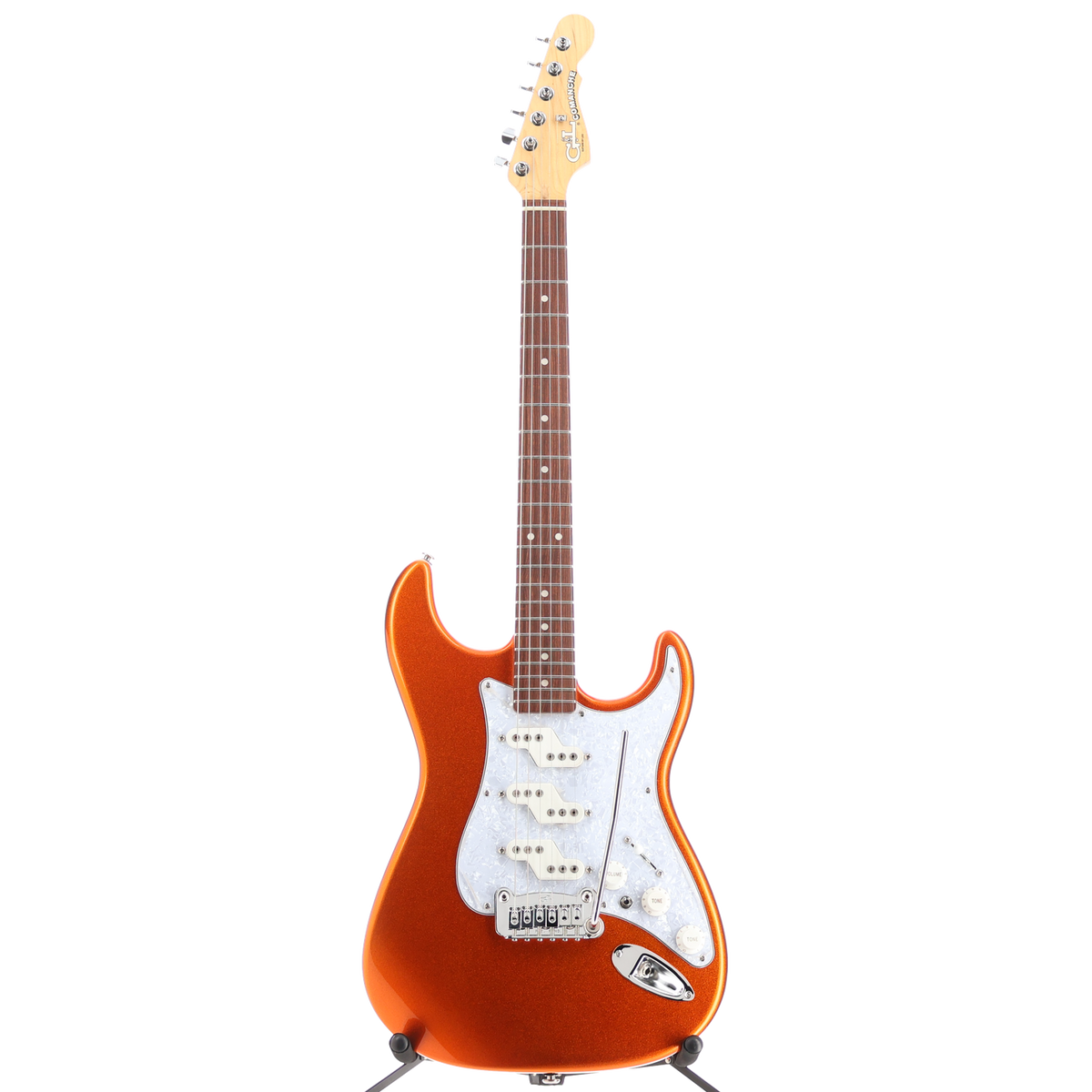 G&L Fullerton Deluxe Comanche Electric Guitar Orange Sparkle (AA6) (07279)