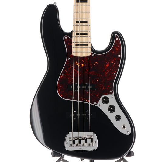G&L Fullerton Deluxe JB Electric Bass Jet Black Maple Fingerboard w/Block Inlay (11014)