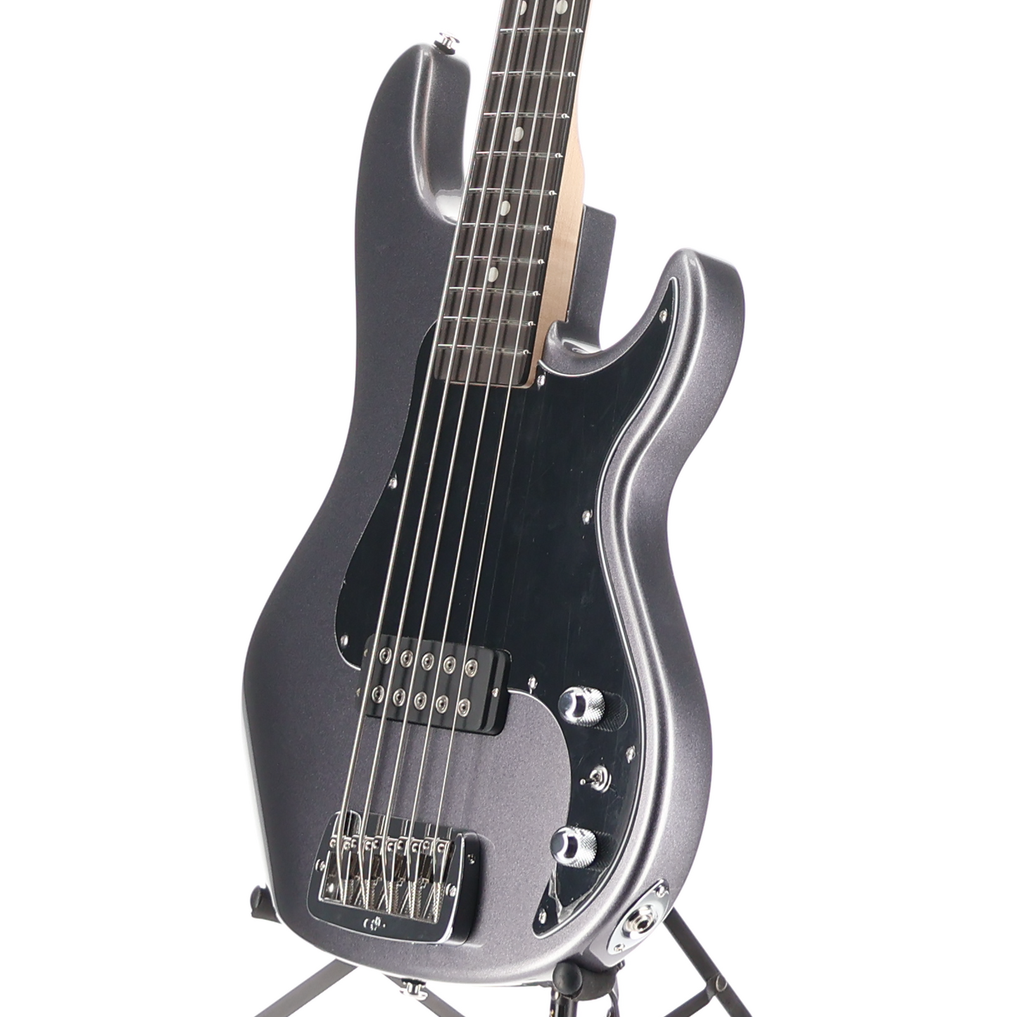 G&L Fullerton Deluxe Kiloton 5 String Bass Guitar Graphite Metallic (#10)(04060) (04060)