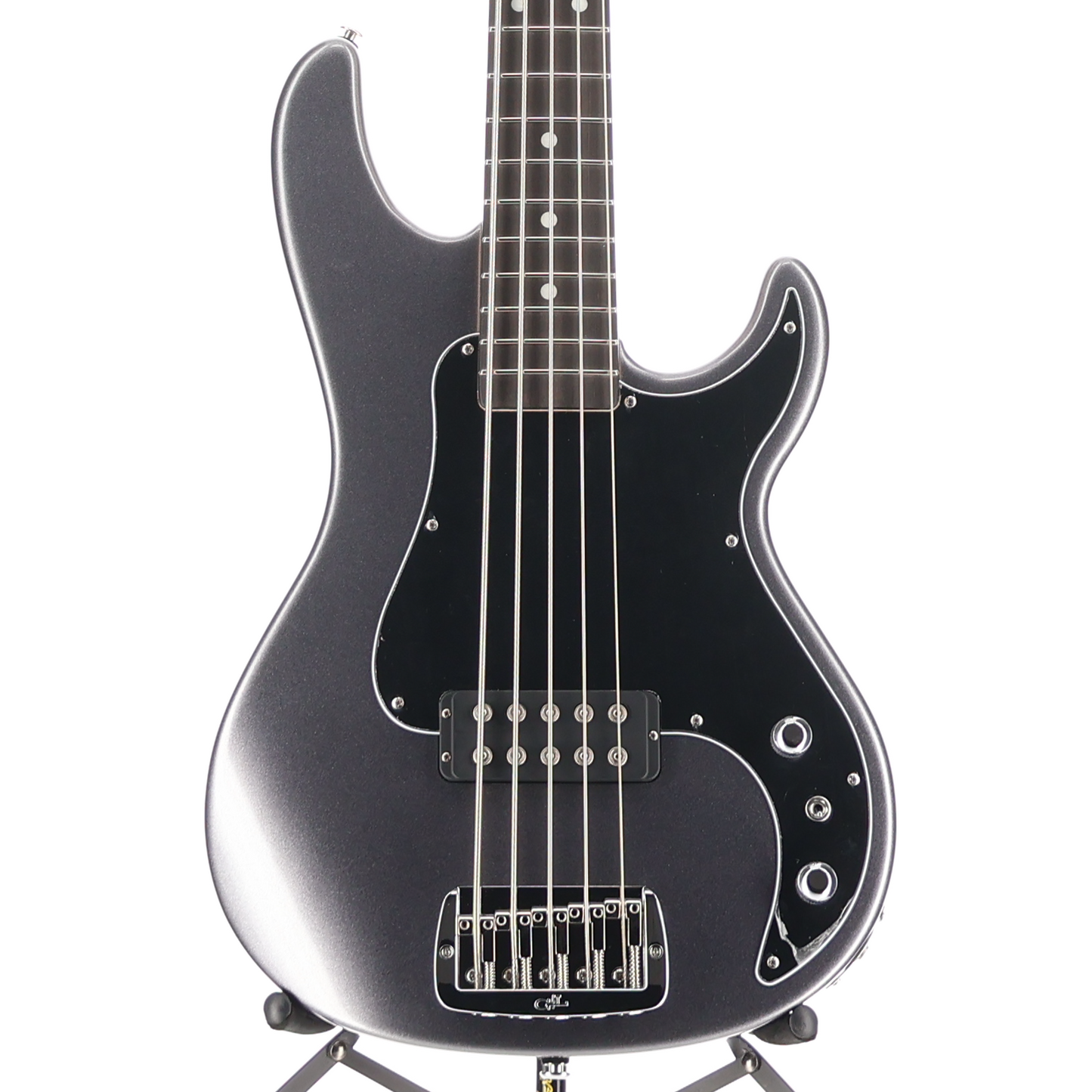 G&L Fullerton Deluxe Kiloton 5 String Bass Guitar Graphite Metallic (#10)(04060) (04060)