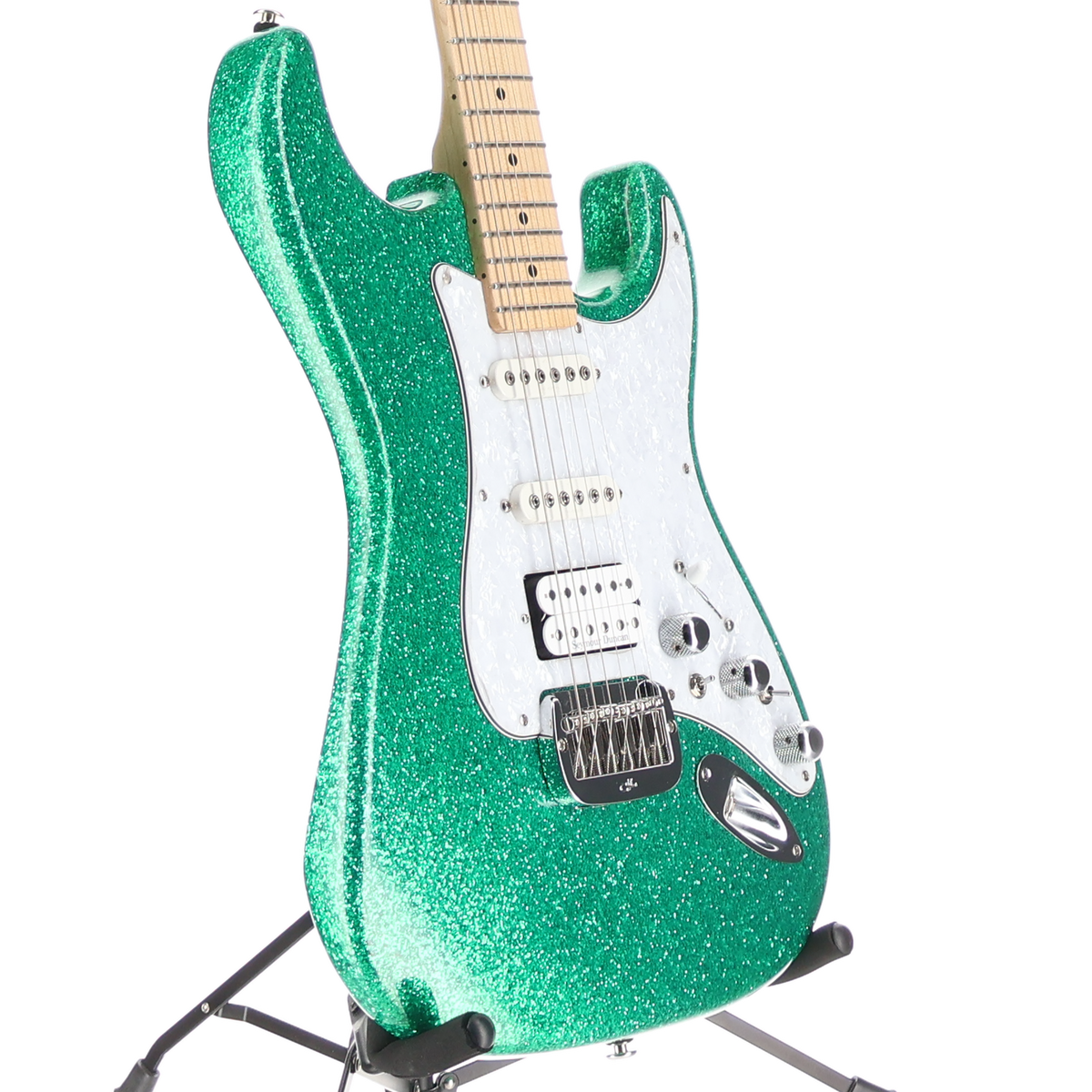 G&L Fullerton Deluxe Legacy Electric Guitar - MOD - Green Sparkle (C12) (08004)
