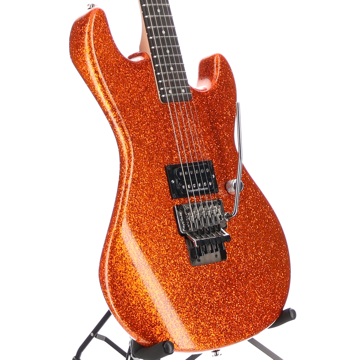 G&L Fullerton Deluxe Rampage 24 - Gold Sparkle Floyd Rose Seymour Duncan TB4 (U2) (09070)