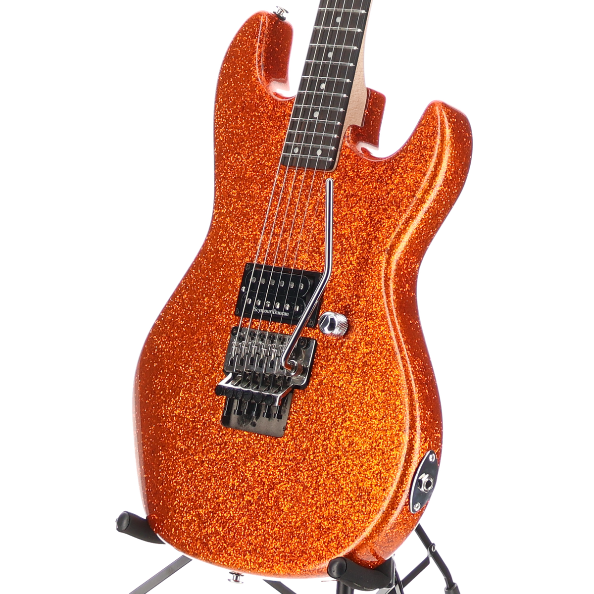 G&L Fullerton Deluxe Rampage 24 - Gold Sparkle Floyd Rose Seymour Duncan TB4 (U2) (09070)
