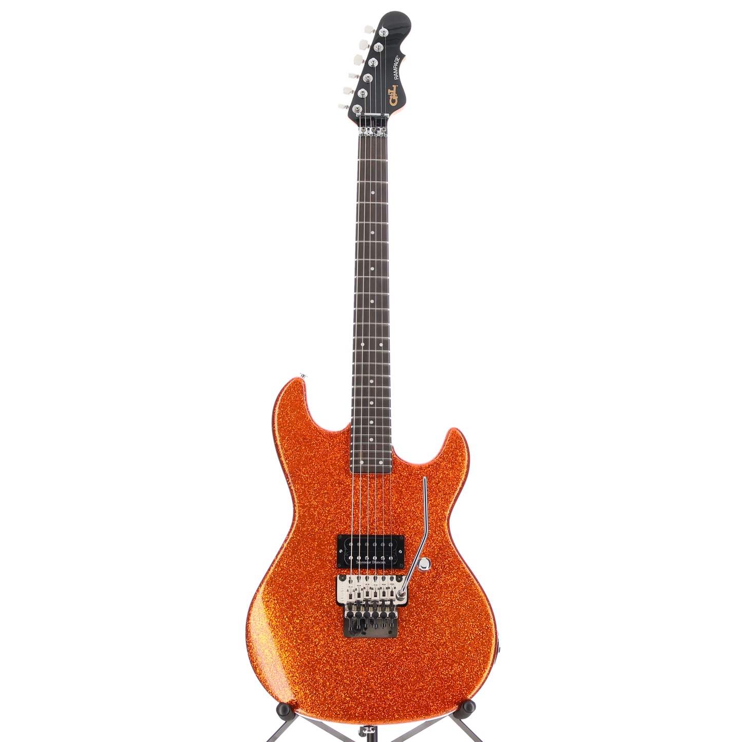G&L Fullerton Deluxe Rampage 24 - Gold Sparkle Floyd Rose Seymour Duncan TB4 (U2) (09070)