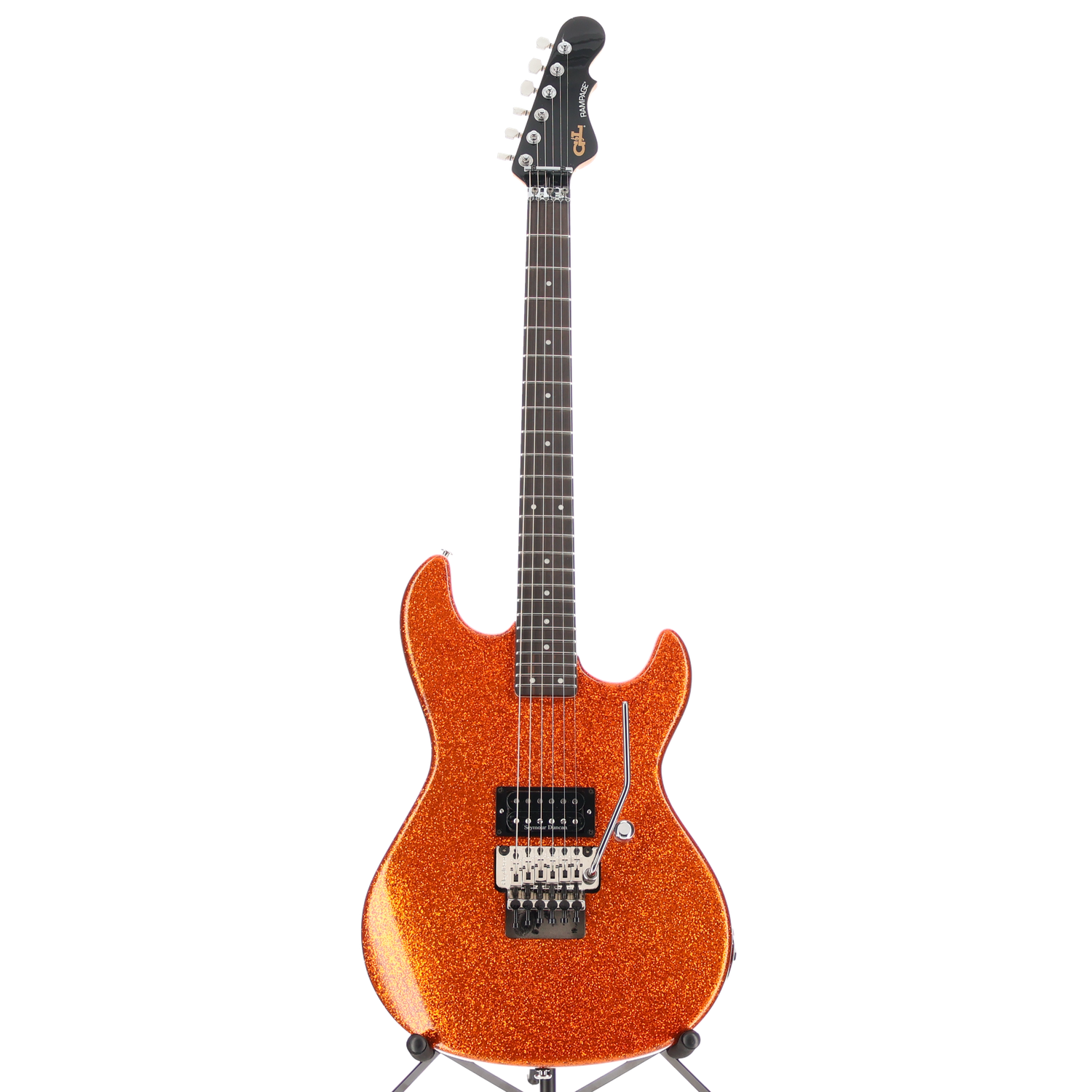 G&L Fullerton Deluxe Rampage 24 - Gold Sparkle Floyd Rose Seymour Duncan TB4 (U2) (09070)