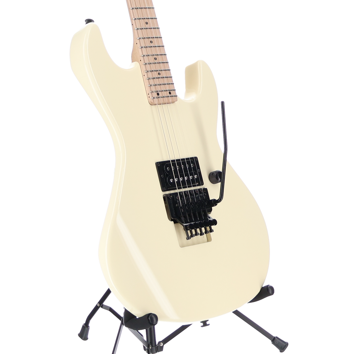 G&L Fullerton Deluxe Rampage 24 - Ivory, Maple Fingerboard, Black Floyd Rose (F13) (71602)
