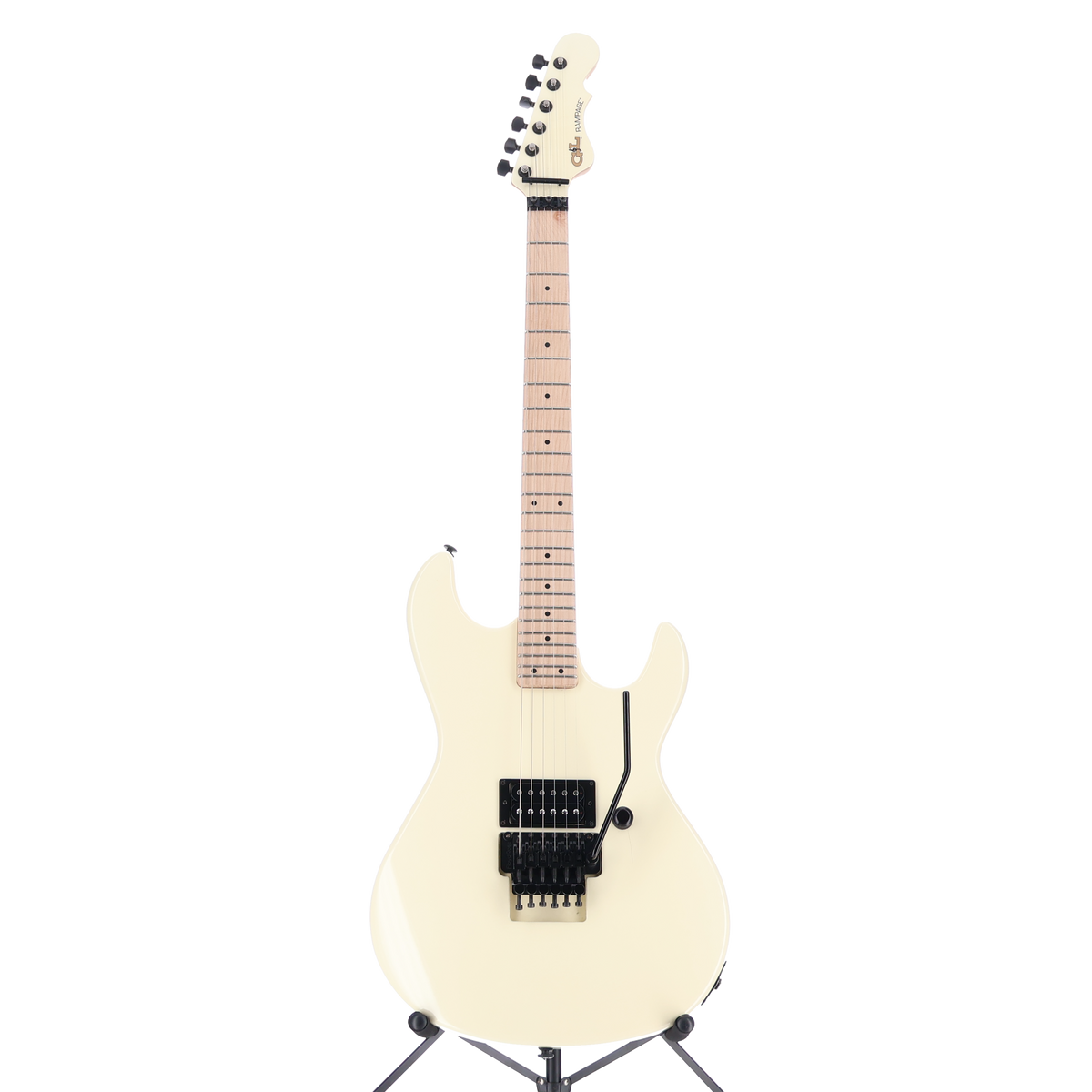 G&L Fullerton Deluxe Rampage 24 - Ivory, Maple Fingerboard, Black Floyd Rose (F13) (71602)