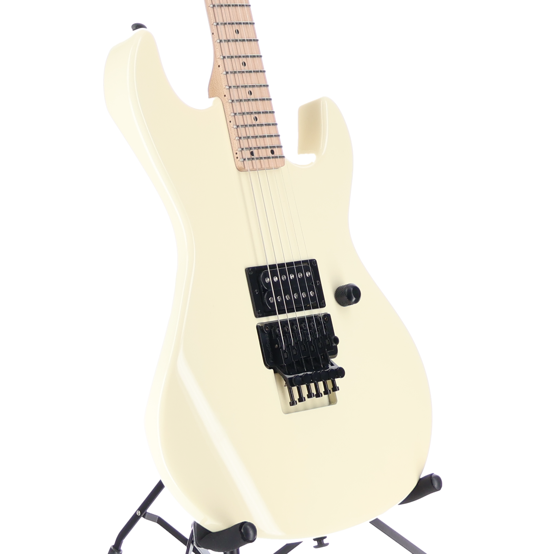 G&L Fullerton Deluxe Rampage 24 - Ivory, Maple Fingerboard, Black Floyd Rose (V3) (06118)