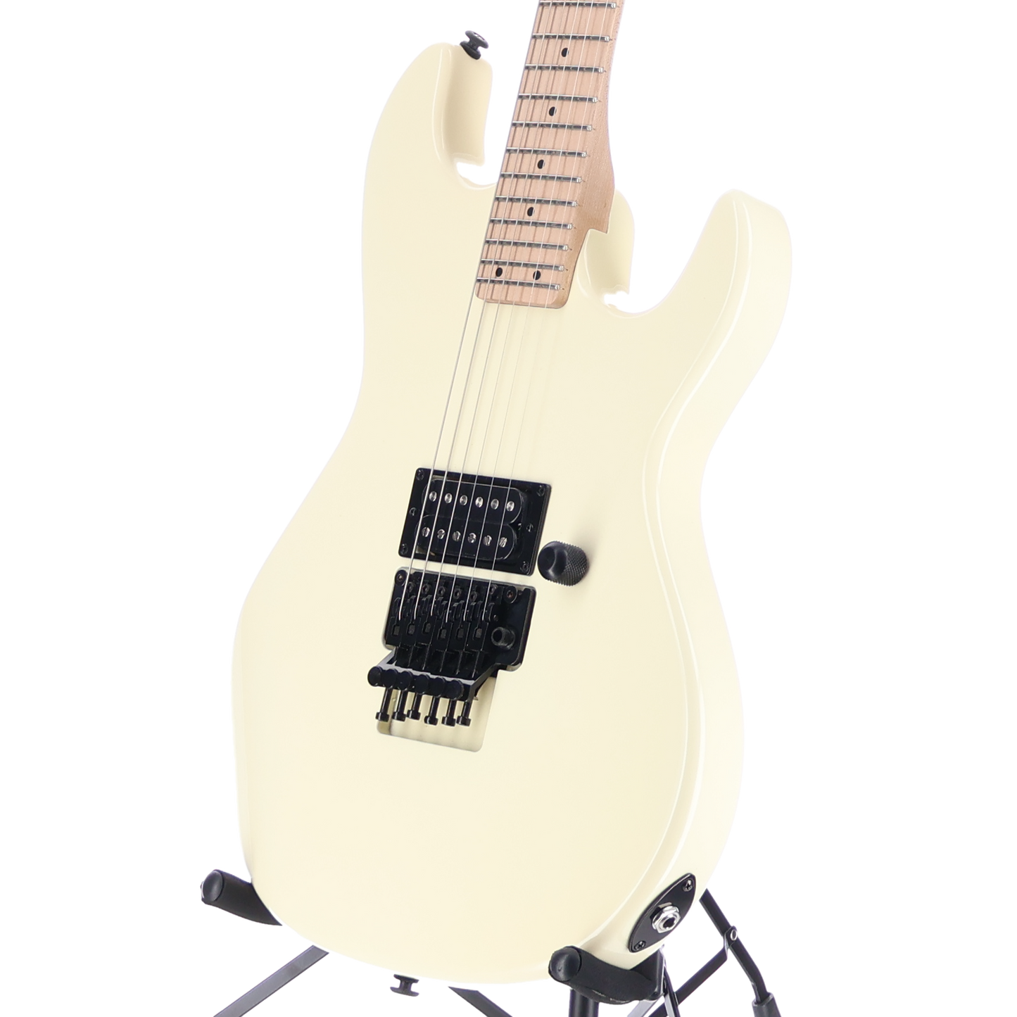 G&L Fullerton Deluxe Rampage 24 - Ivory, Maple Fingerboard, Black Floyd Rose (V3) (06118)