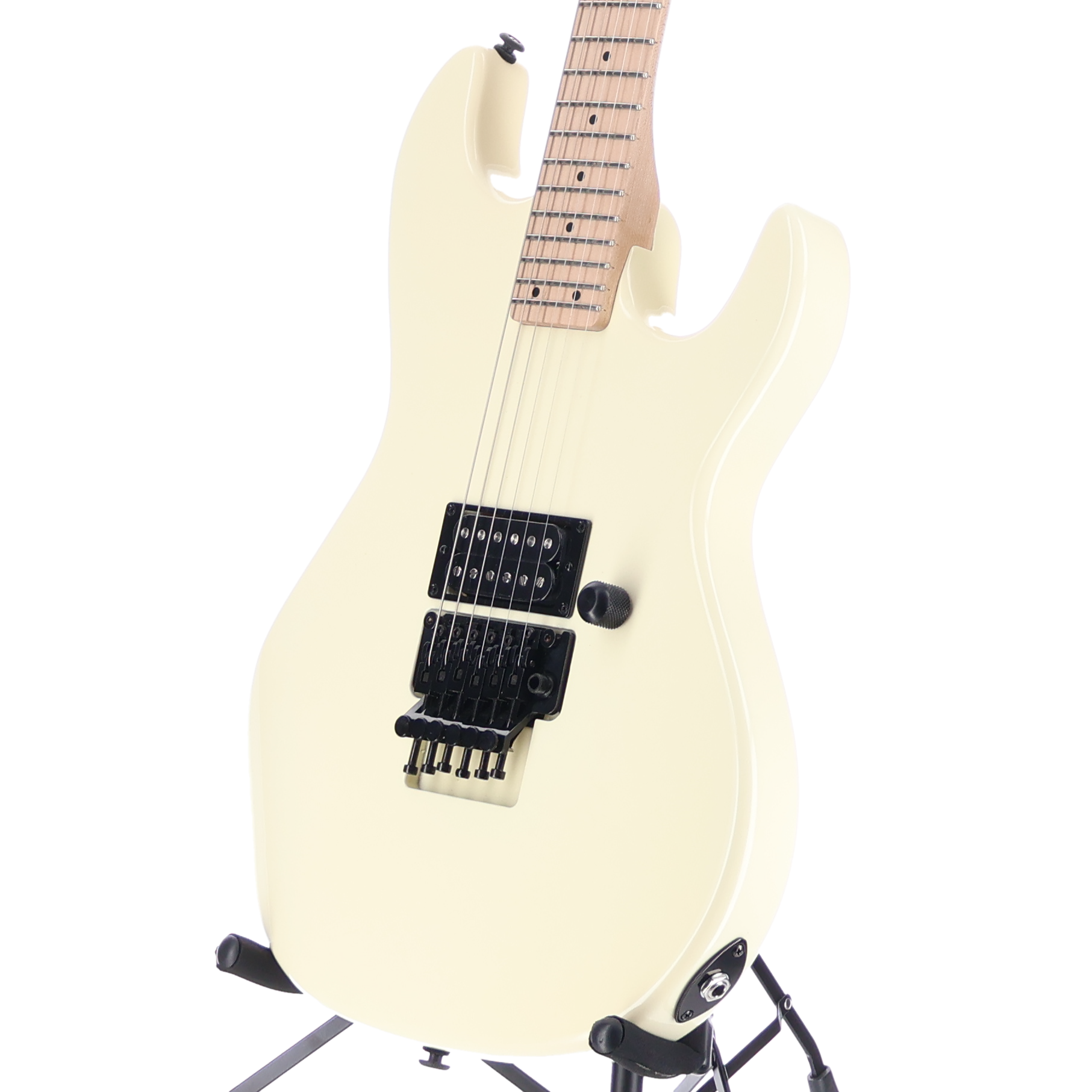 G&L Fullerton Deluxe Rampage 24 - Ivory, Maple Fingerboard, Black Floyd Rose (V3) (06118)