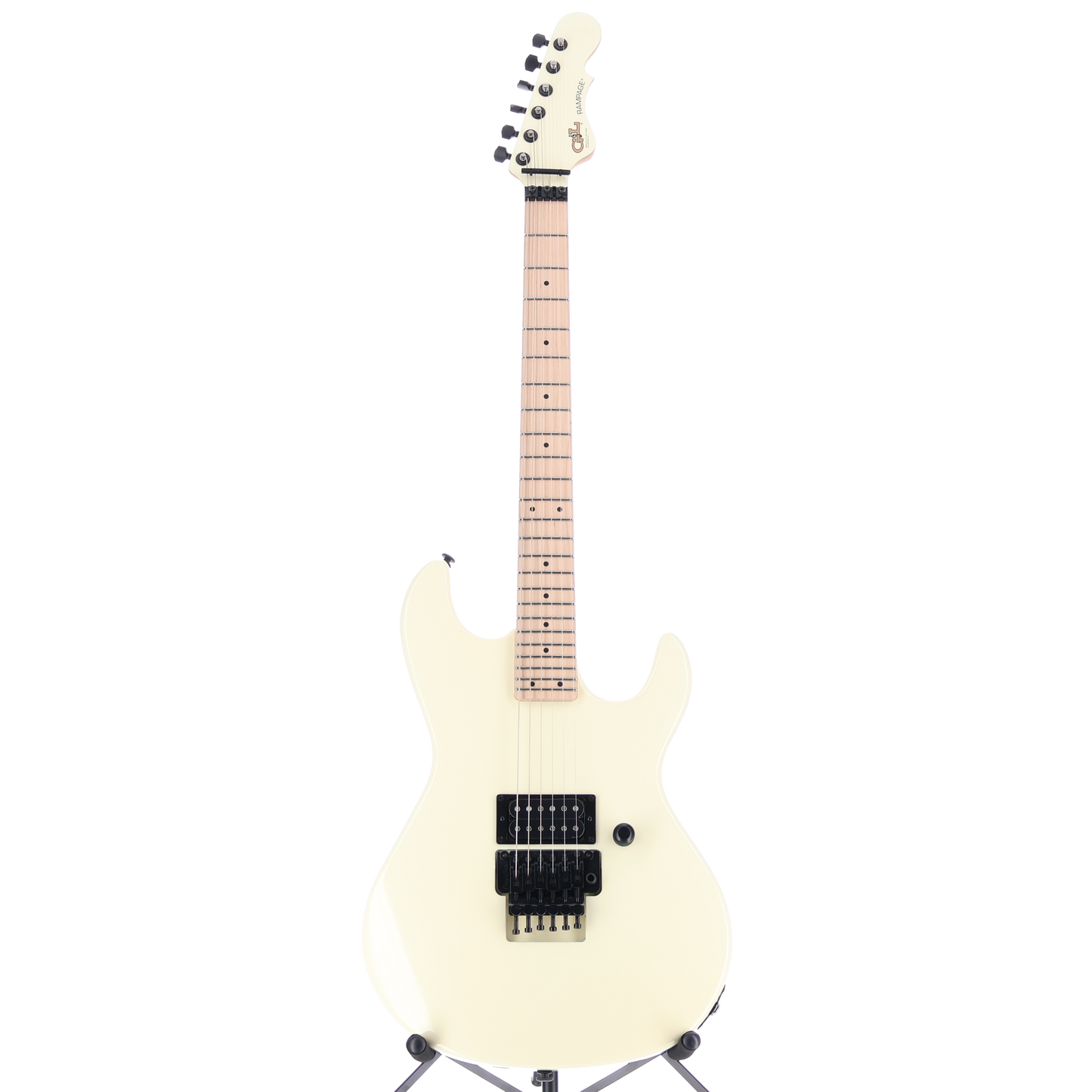 G&L Fullerton Deluxe Rampage 24 - Ivory, Maple Fingerboard, Black Floyd Rose (V3) (06118)