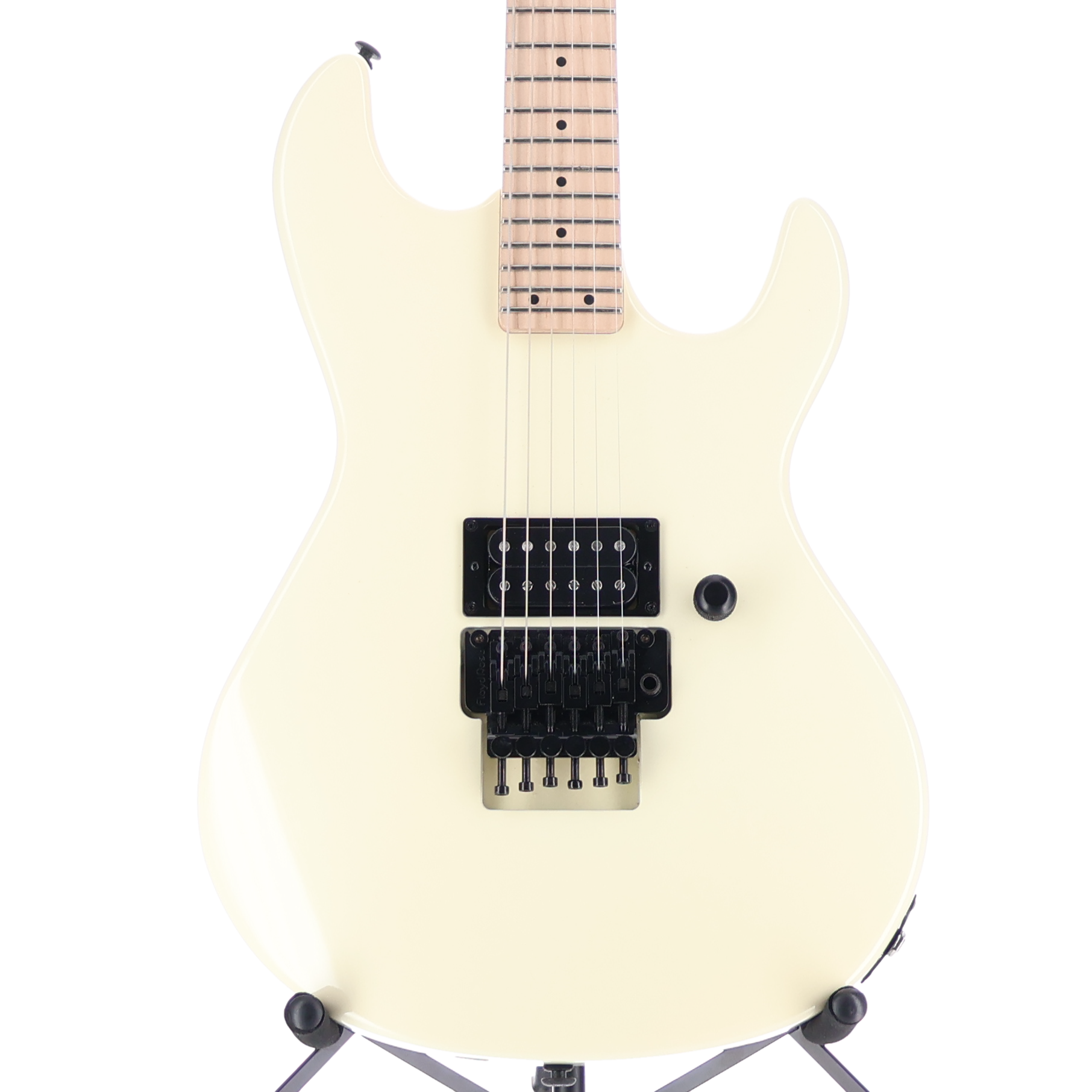 G&L Fullerton Deluxe Rampage 24 - Ivory, Maple Fingerboard, Black Floyd Rose (V3) (06118)