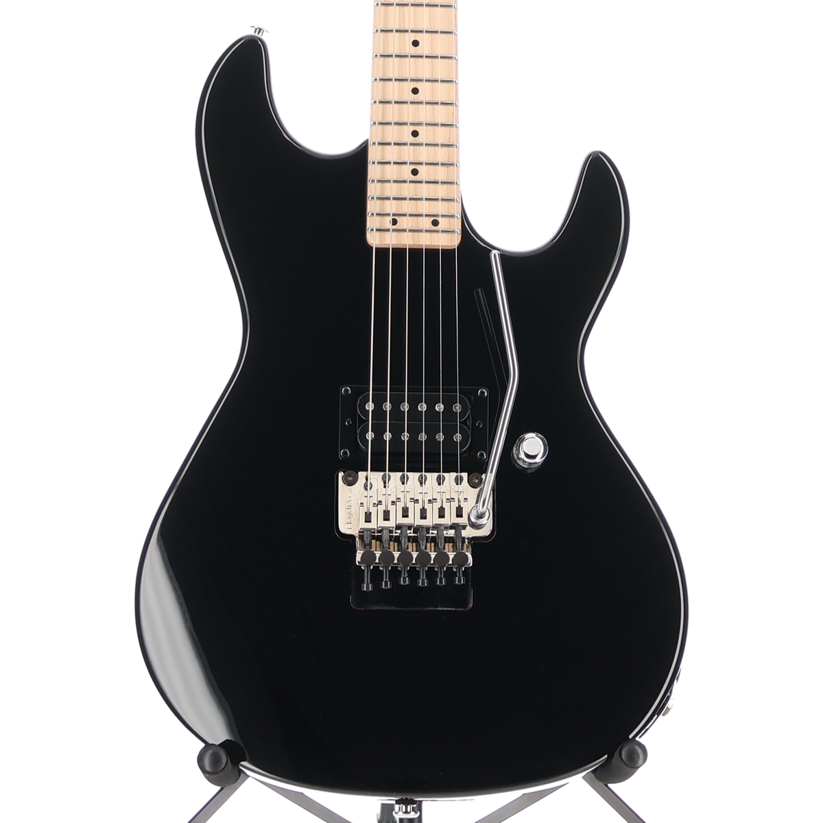 G&L Fullerton Deluxe Rampage 24 - Jet Black, Maple Fingerboard, Chrome Floyd Rose - Gloss Black (F3) (06173)