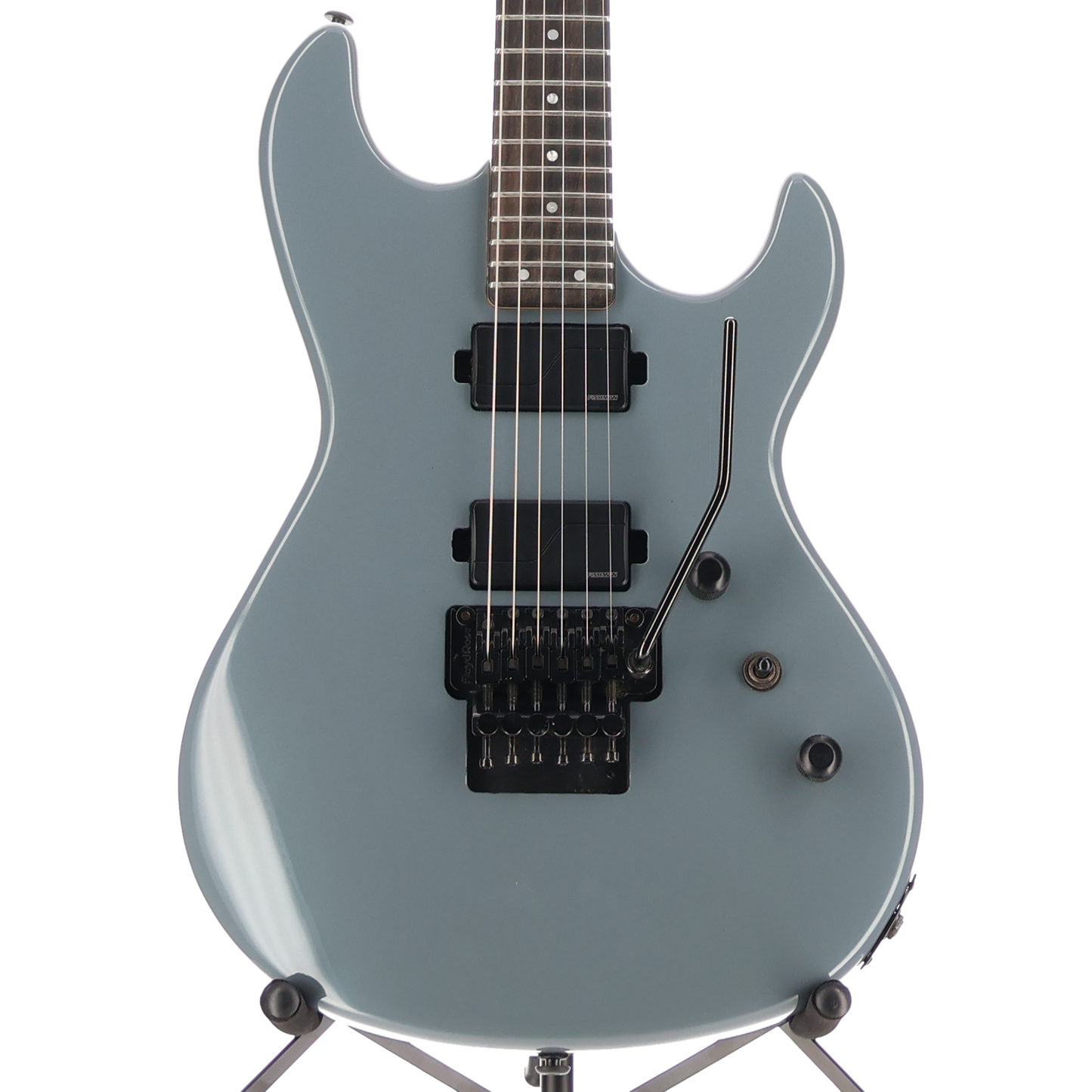 G&L Fullerton Deluxe Rampage 24 - Sparkle Grey, Ebony Fingerboard, Black Floyd Rose, Fishman Humbuckers (L9) (71601)