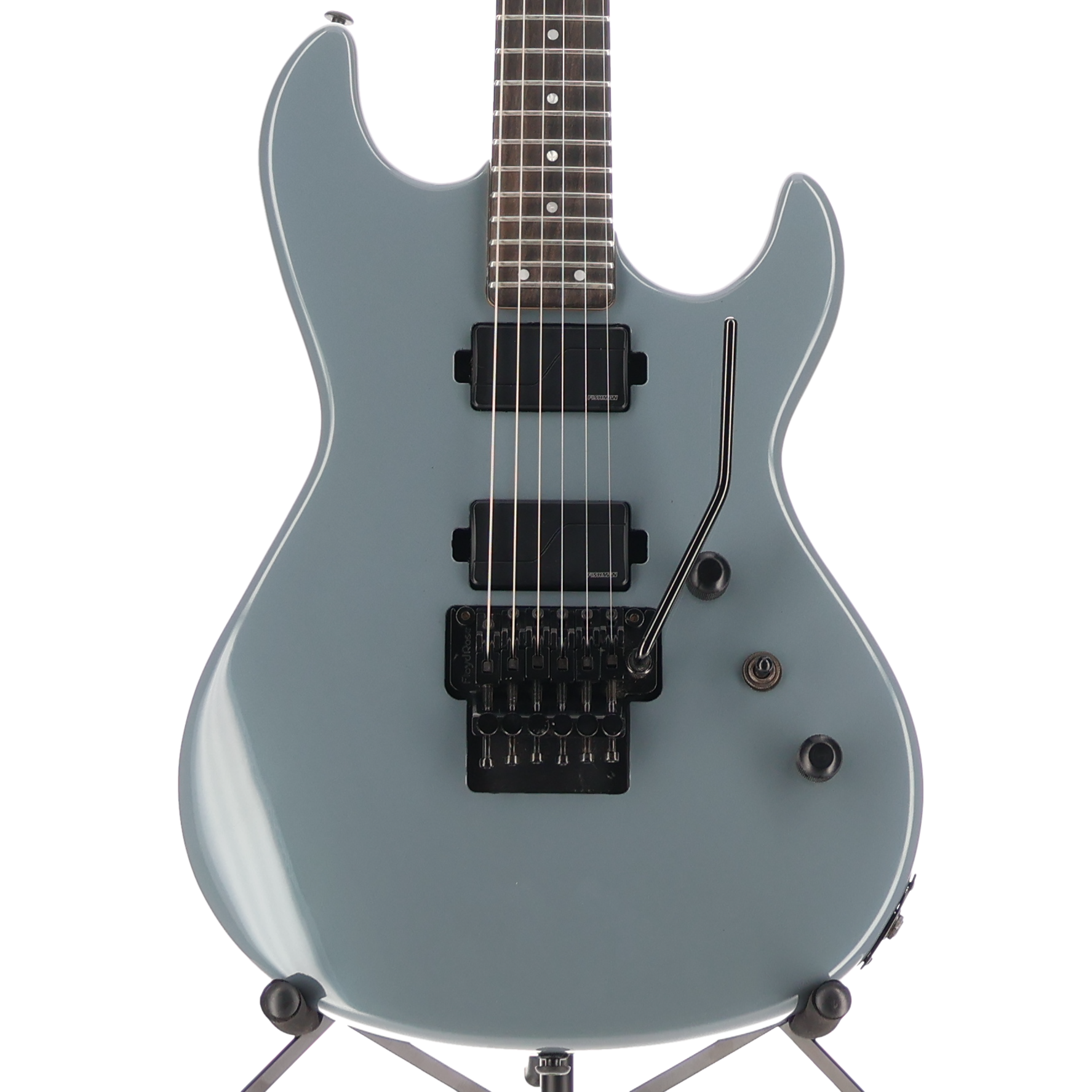 G&L Fullerton Deluxe Rampage 24 - Sparkle Grey, Ebony Fingerboard, Black Floyd Rose, Fishman Humbuckers (L9) (71601)