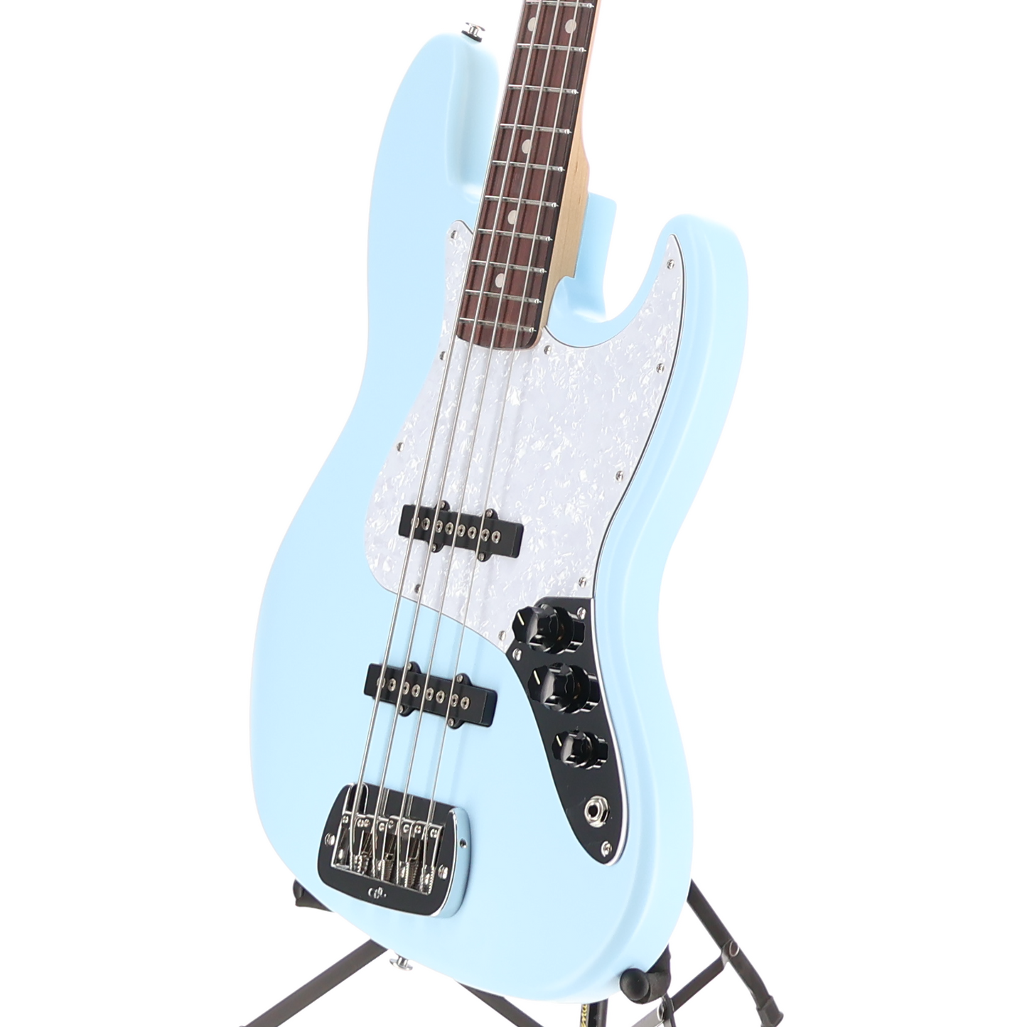 G&L G&L Build to Order JB 4 String Bass Sonic Blue Satin "Frost" Top Coat w/Matching Headstock (04159)
