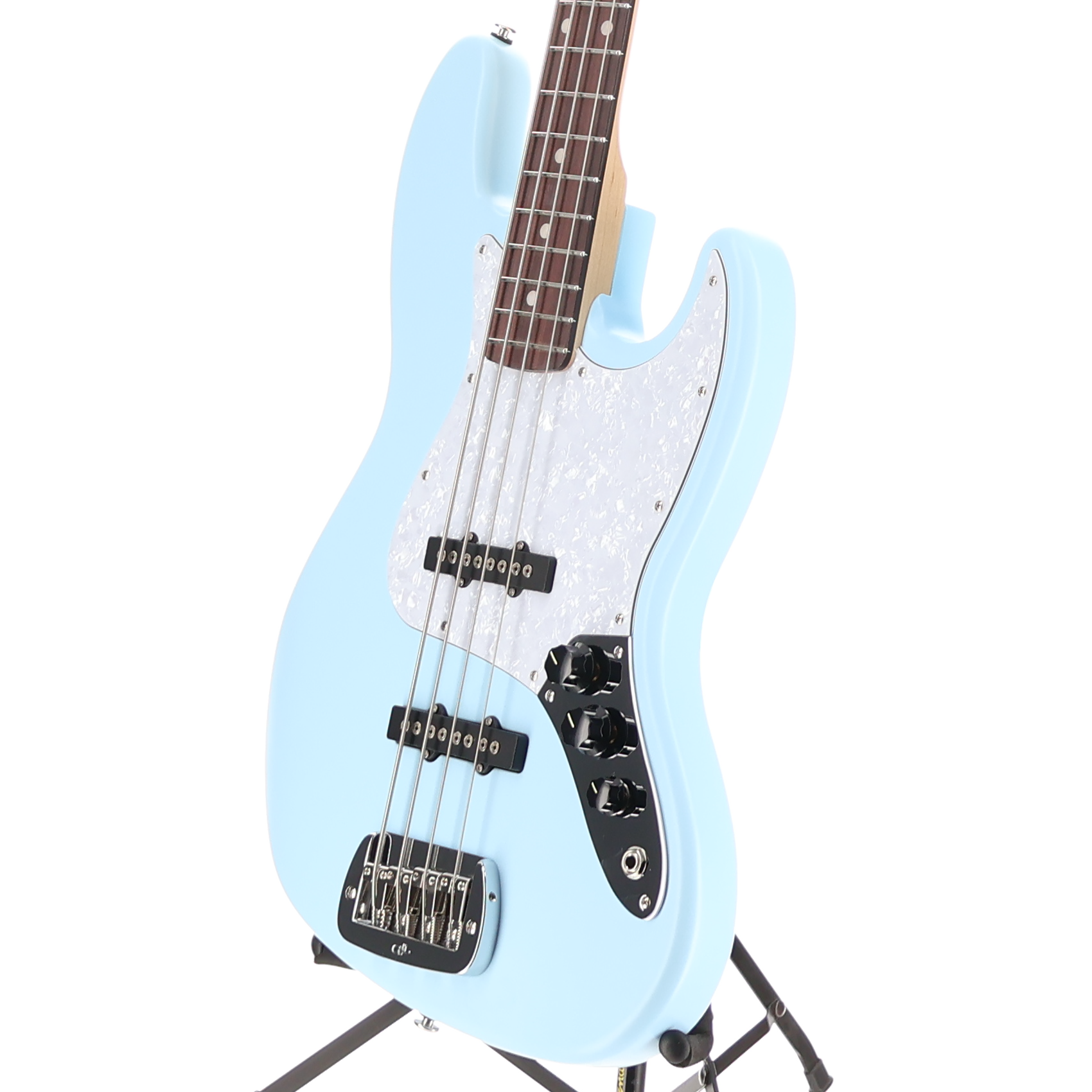 G&L G&L Build to Order JB 4 String Bass Sonic Blue Satin "Frost" Top Coat w/Matching Headstock (04159)