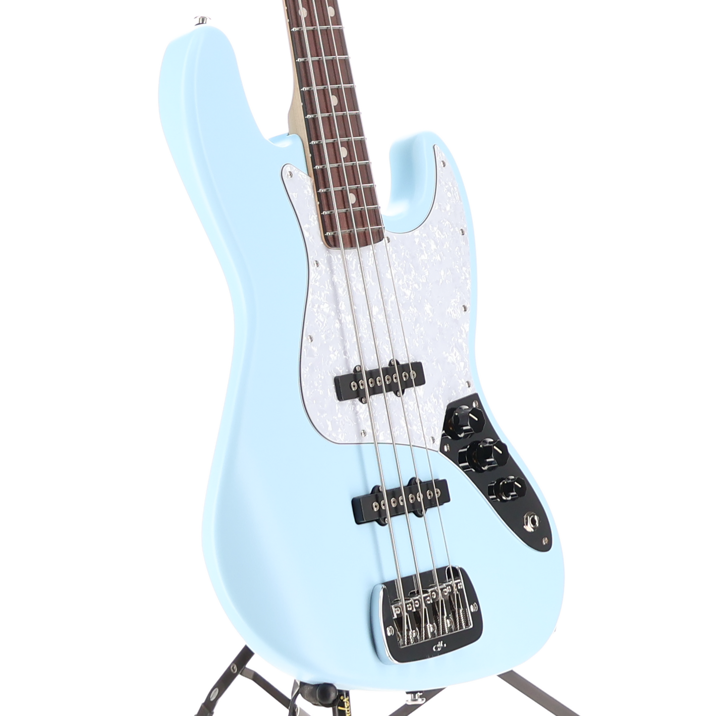 G&L G&L Build to Order JB 4 String Bass Sonic Blue Satin "Frost" Top Coat w/Matching Headstock (04159)