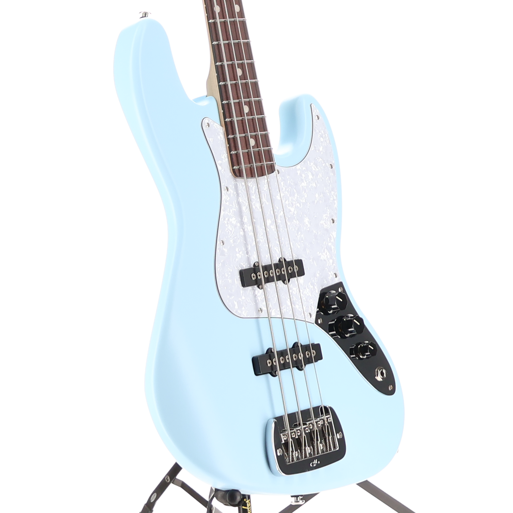 G&L G&L Build to Order JB 4 String Bass Sonic Blue Satin "Frost" Top Coat w/Matching Headstock (04159)