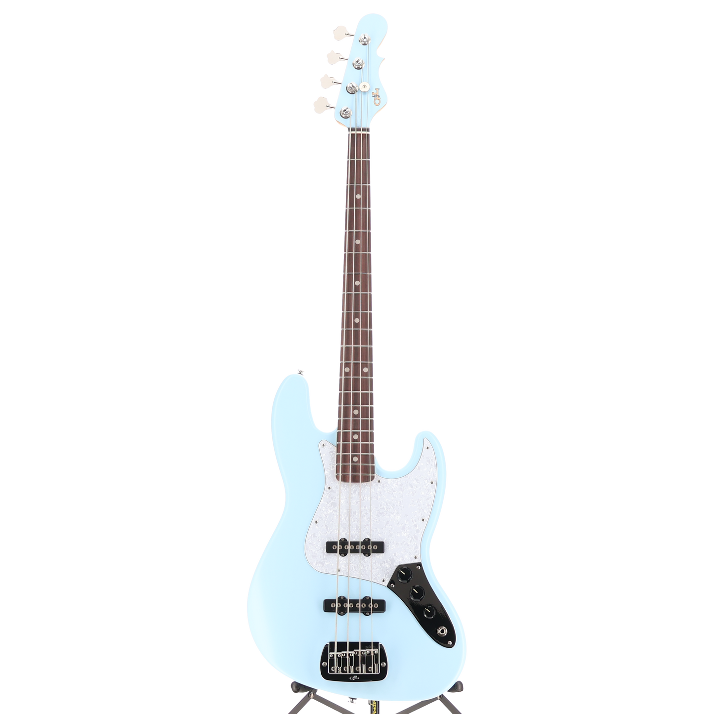 G&L G&L Build to Order JB 4 String Bass Sonic Blue Satin "Frost" Top Coat w/Matching Headstock (04159)