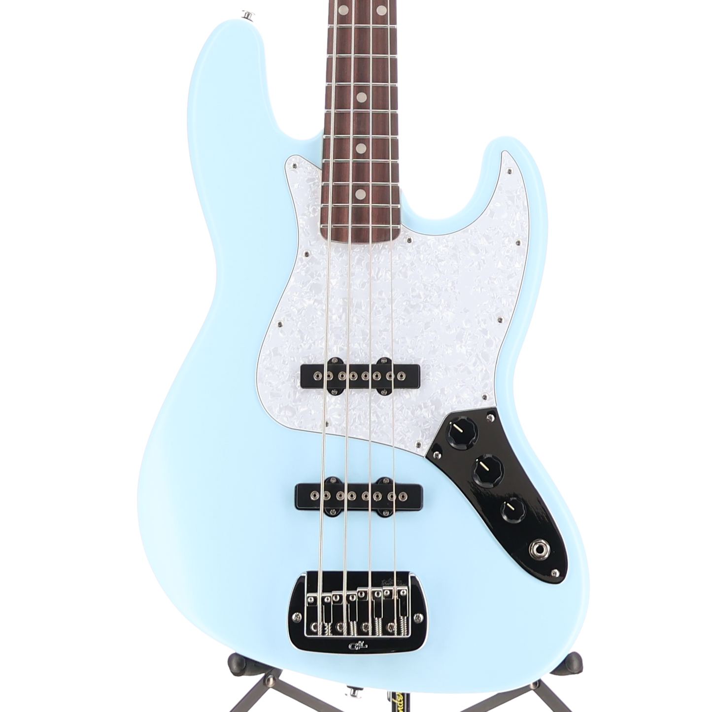 G&L G&L Build to Order JB 4 String Bass Sonic Blue Satin "Frost" Top Coat w/Matching Headstock (04159)