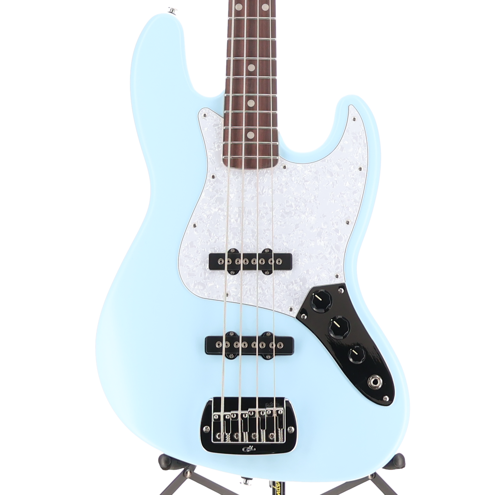 G&L G&L Build to Order JB 4 String Bass Sonic Blue Satin "Frost" Top Coat w/Matching Headstock (04159)