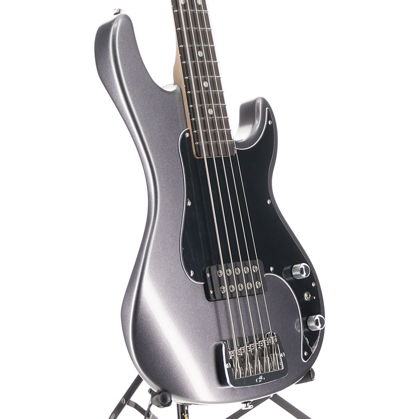 G&L G&L Fullerton Deluxe Kiloton 5 String Bass Guitar Graphite Metallic (04060)