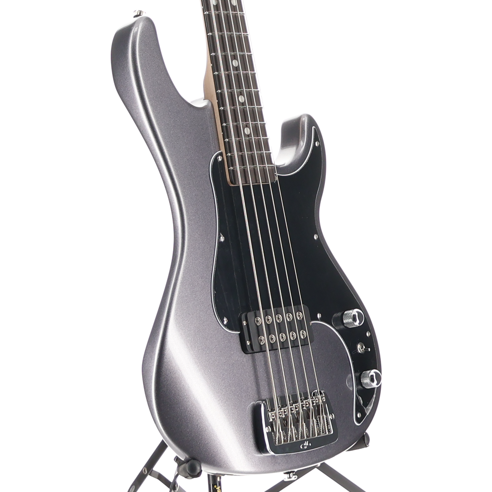 G&L G&L Fullerton Deluxe Kiloton 5 String Bass Guitar Graphite Metallic (04060)