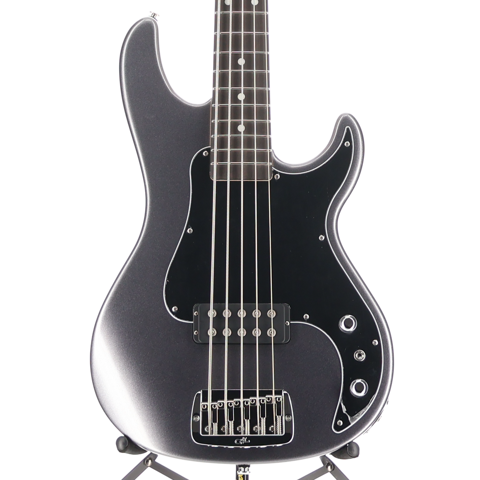 G&L G&L Fullerton Deluxe Kiloton 5 String Bass Guitar Graphite Metallic (04060)