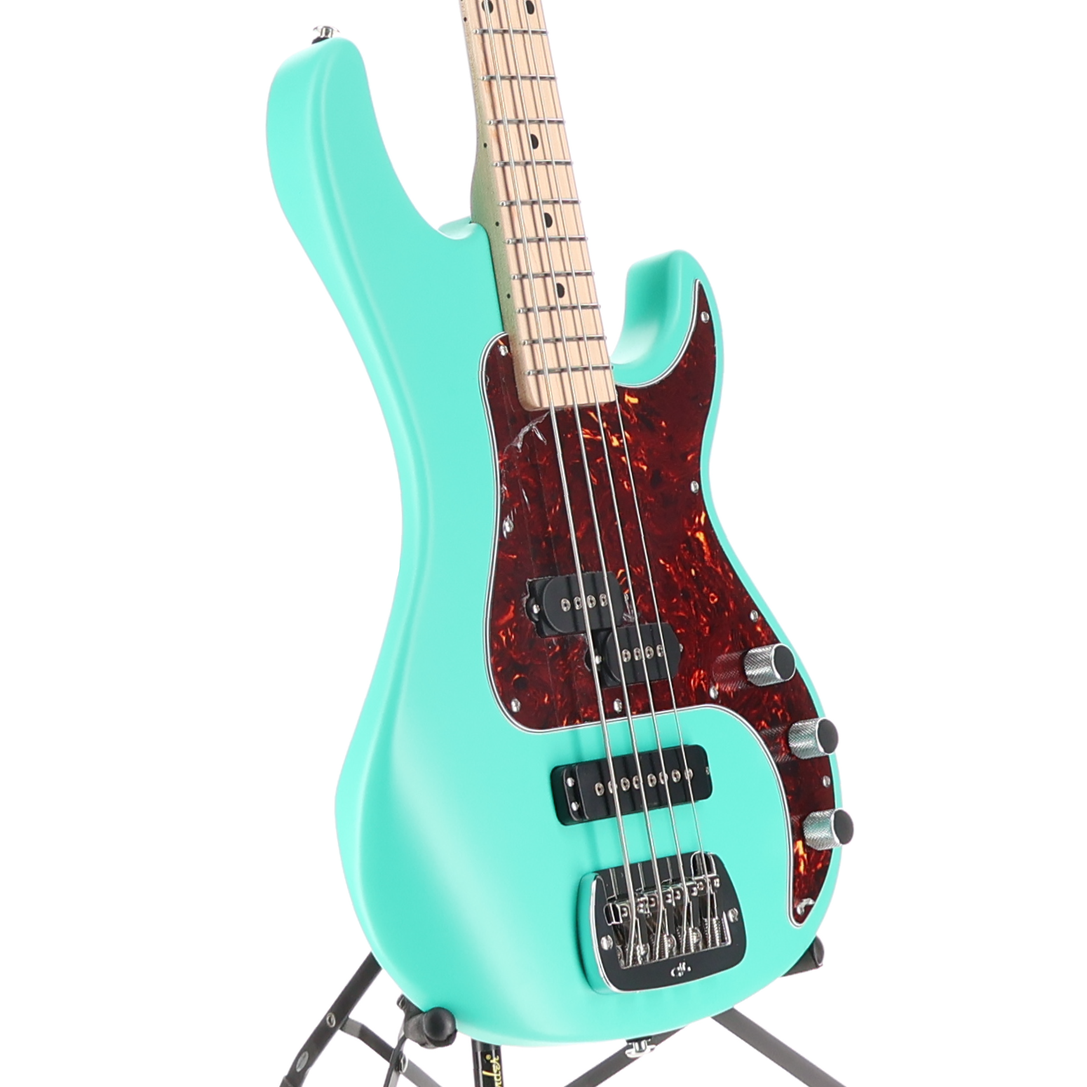 G&L SB-2 4 String Bass Guitar Belair Green Satin Frost Top Coat (06057)