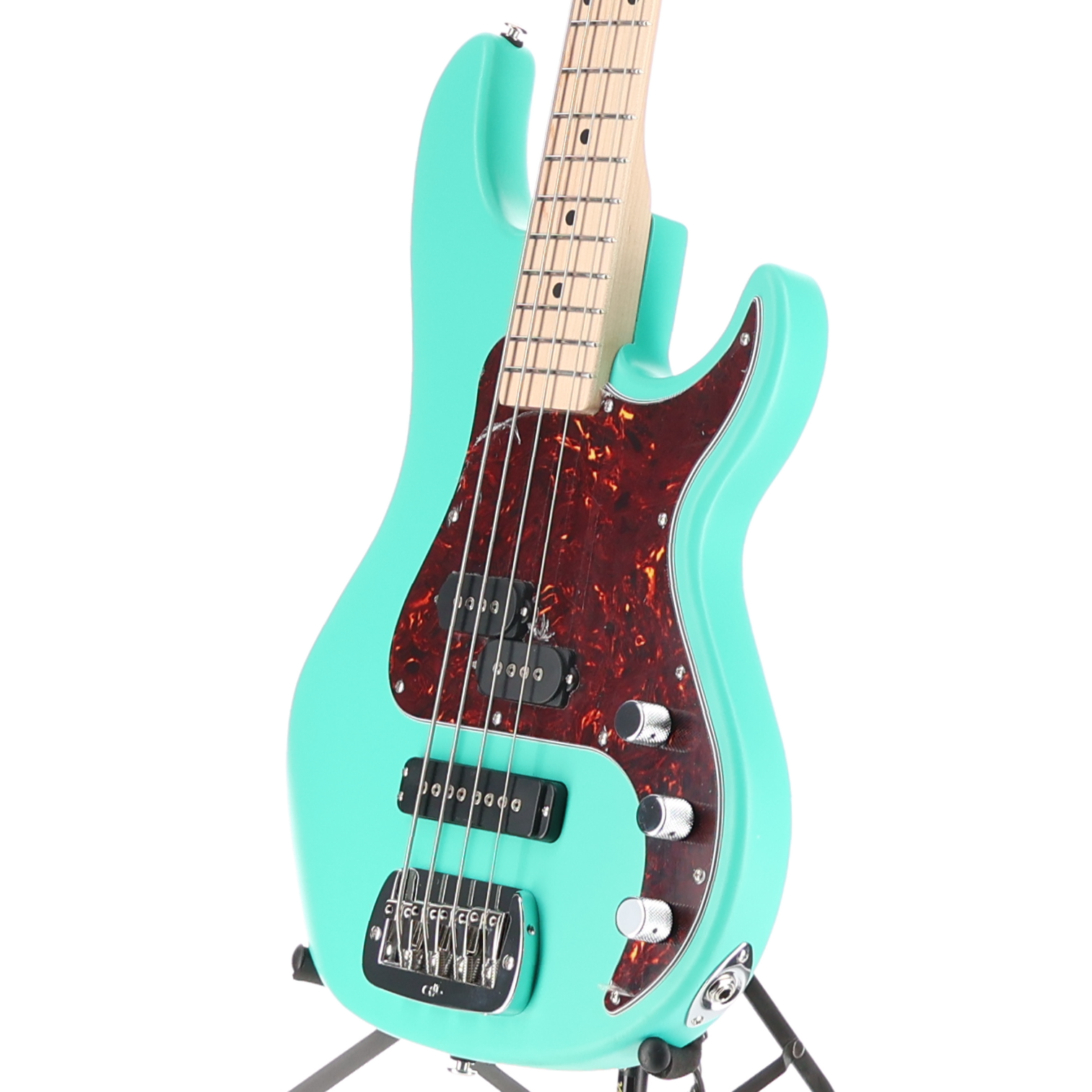 G&L SB-2 4 String Bass Guitar Belair Green Satin Frost Top Coat (06057)
