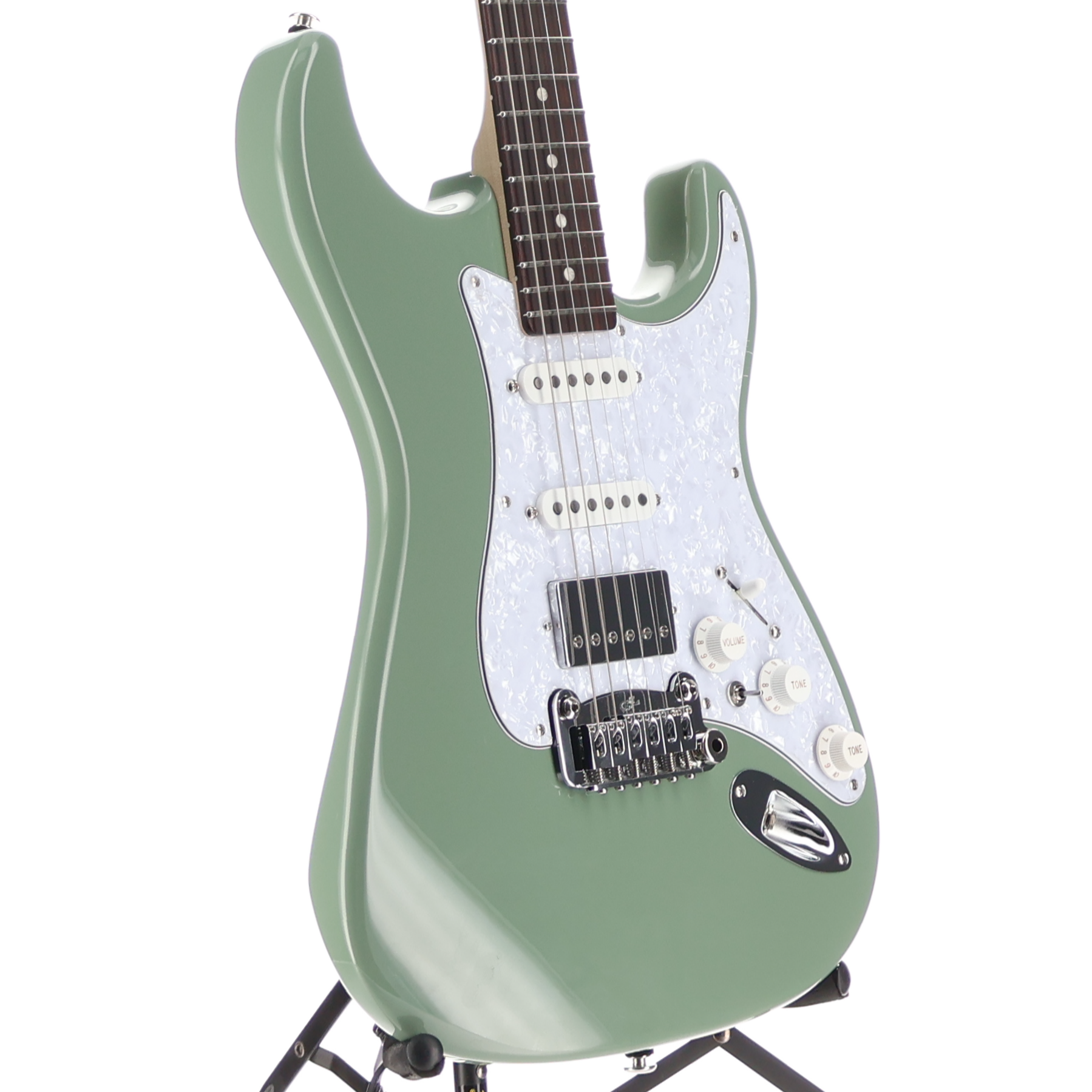 G&L The G&L Fullerton Deluxe Legacy HB HSS Electric Guitar in Matcha Green (06103)