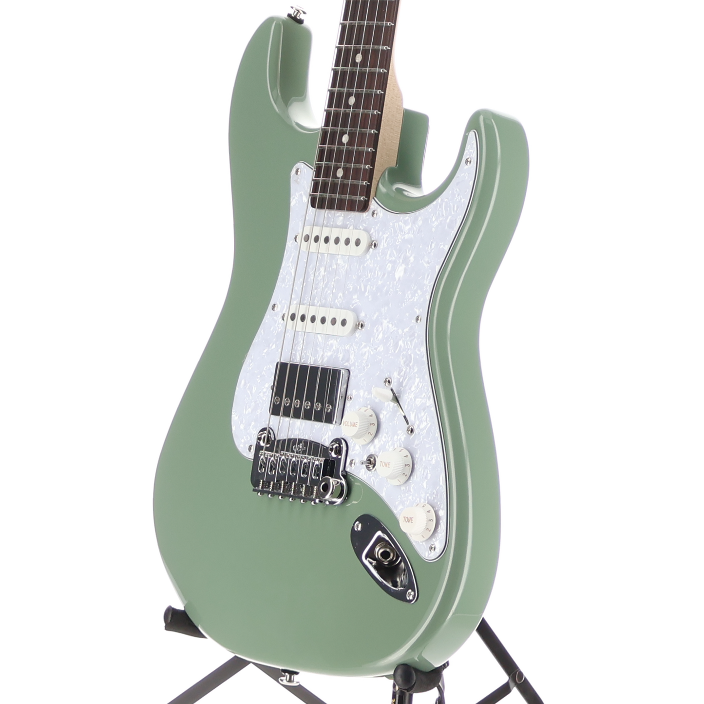 G&L The G&L Fullerton Deluxe Legacy HB HSS Electric Guitar in Matcha Green (06103)