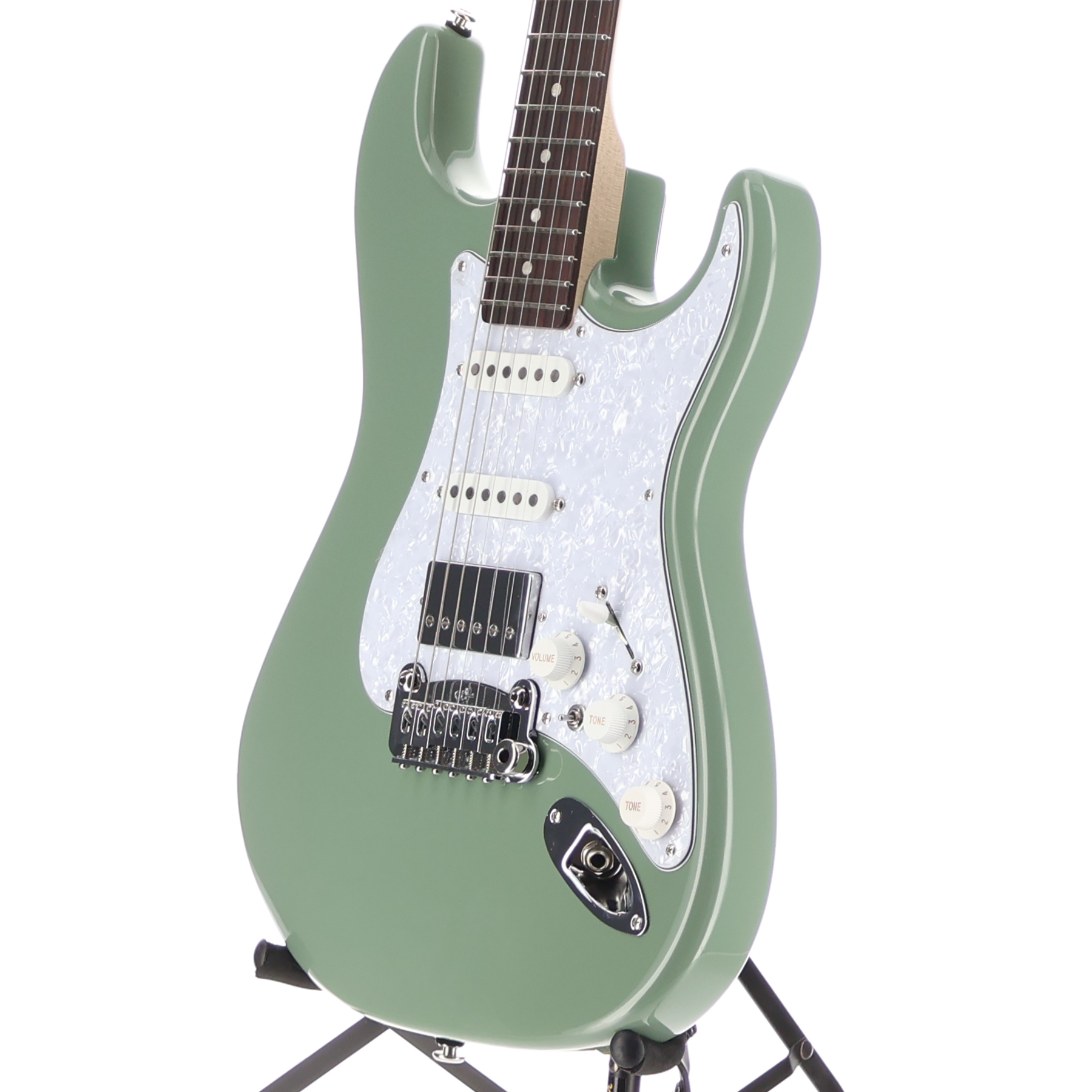 G&L The G&L Fullerton Deluxe Legacy HB HSS Electric Guitar in Matcha Green (06103)