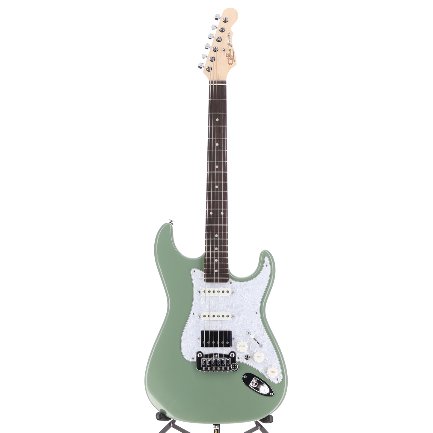 G&L The G&L Fullerton Deluxe Legacy HB HSS Electric Guitar in Matcha Green (06103)