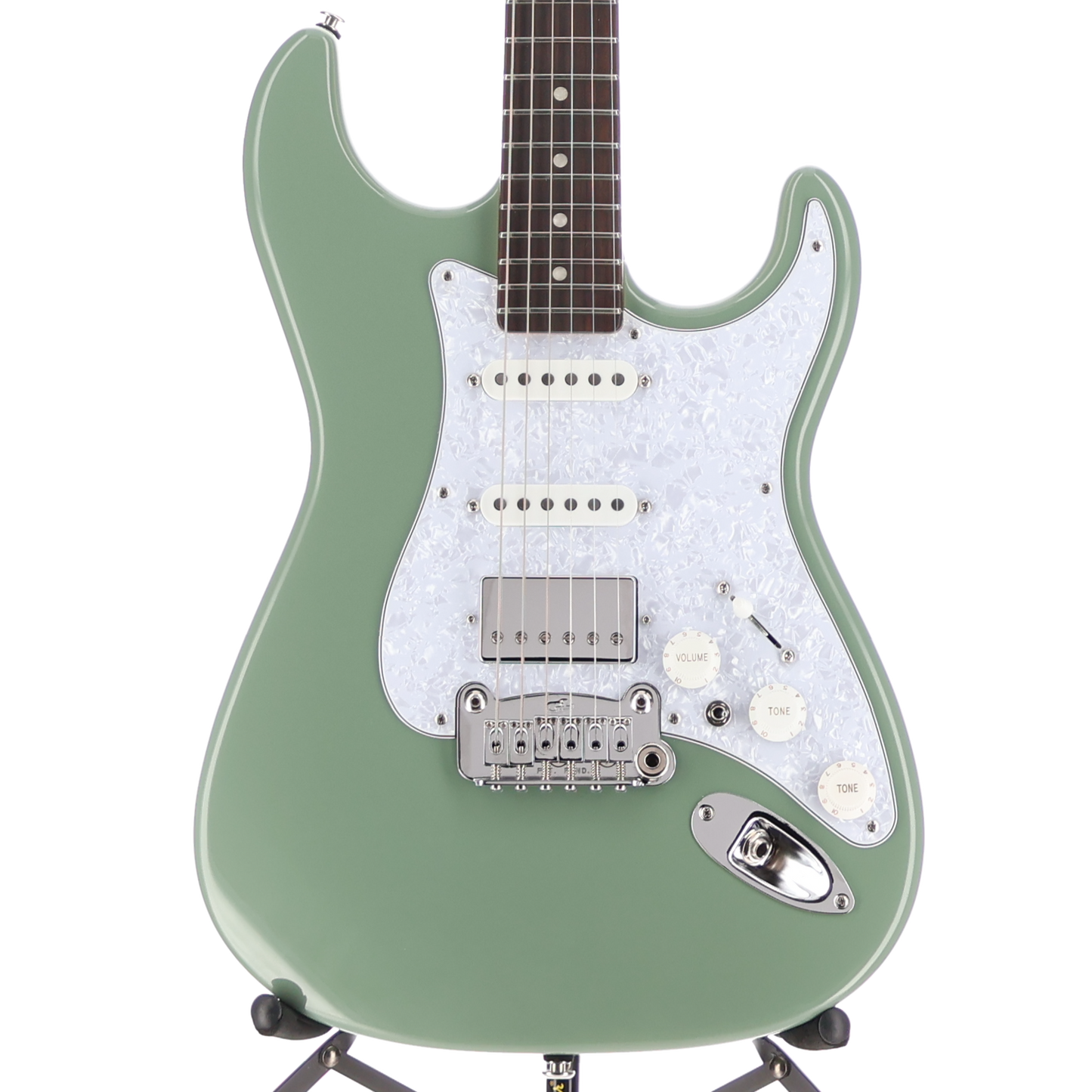 G&L The G&L Fullerton Deluxe Legacy HB HSS Electric Guitar in Matcha Green (06103)