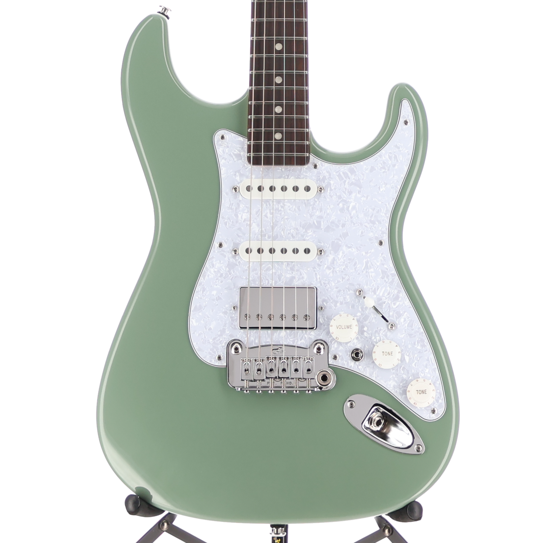 G&L The G&L Fullerton Deluxe Legacy HB HSS Electric Guitar in Matcha Green (06103)