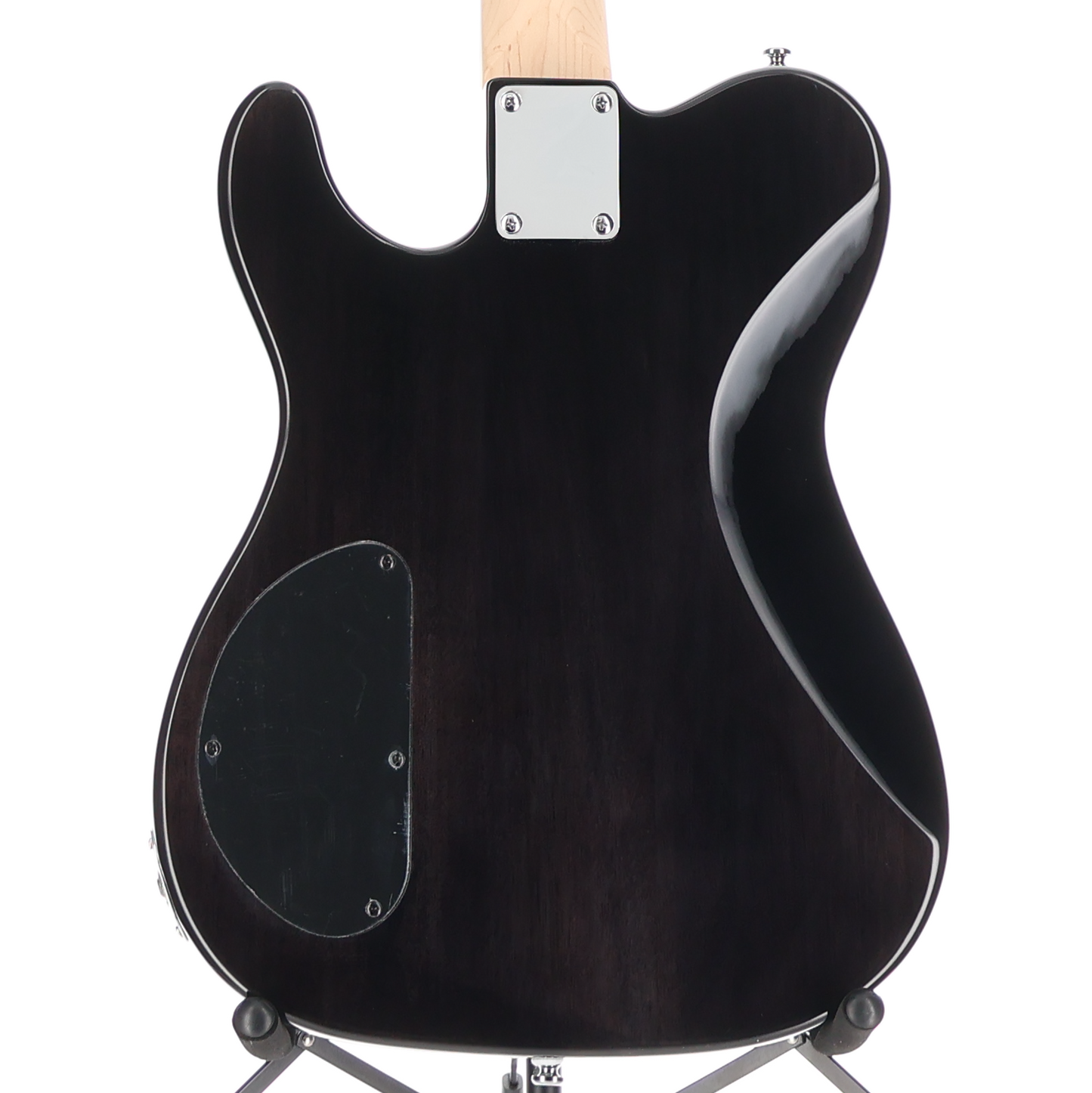 G&L Tribute Series ASAT Deluxe Carved Top Electric Guitar Trans Black (RP) (R43R0)