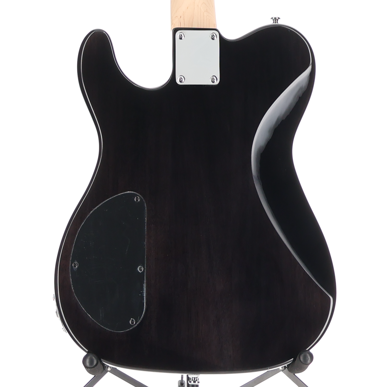 G&L Tribute Series ASAT Deluxe Carved Top Electric Guitar Trans Black (RP) (R43R0)