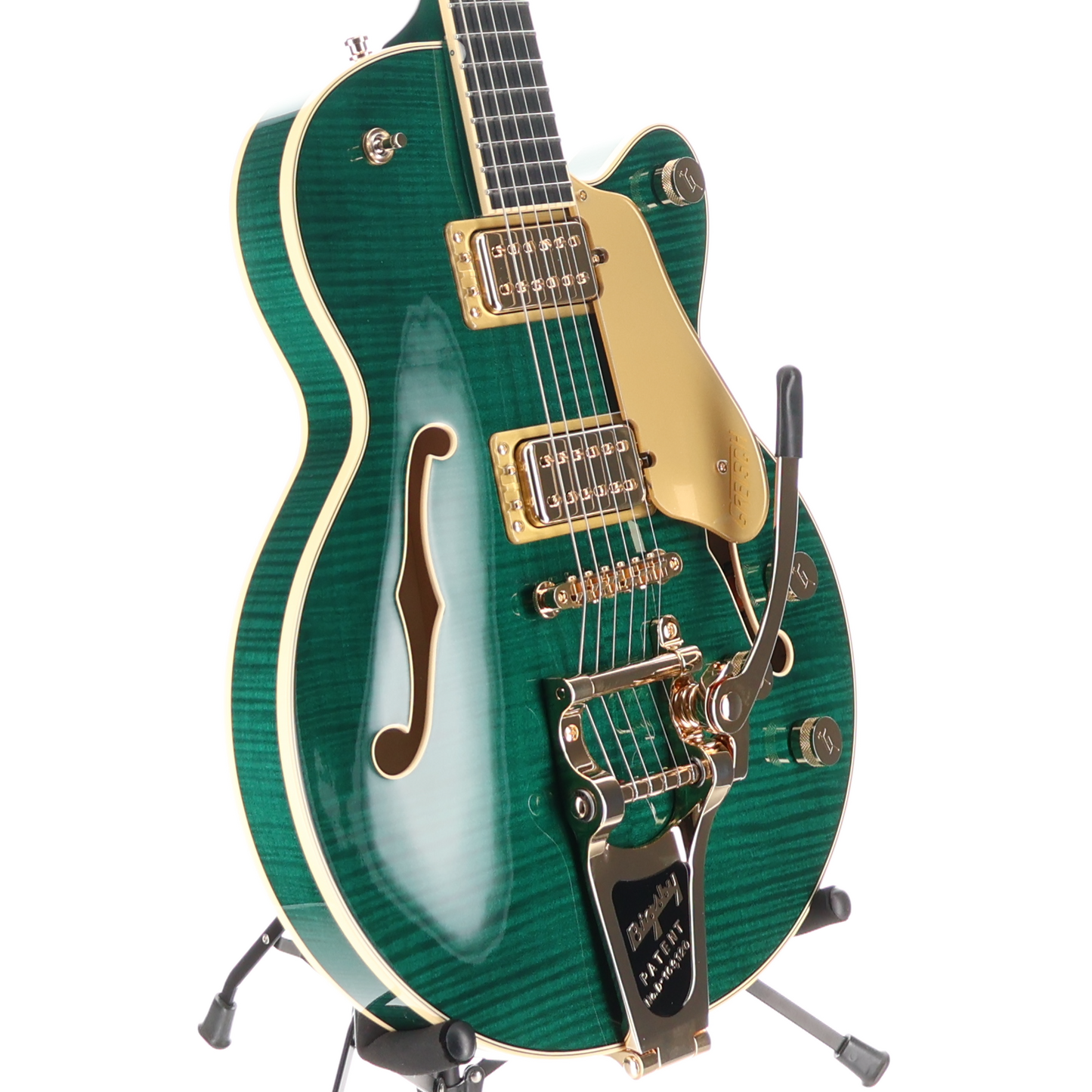 Gretsch Broadkaster Jr. LX Figured Center Block Bigsby, Tropic Aura, Premium Setup (H6)(13638) (13638)