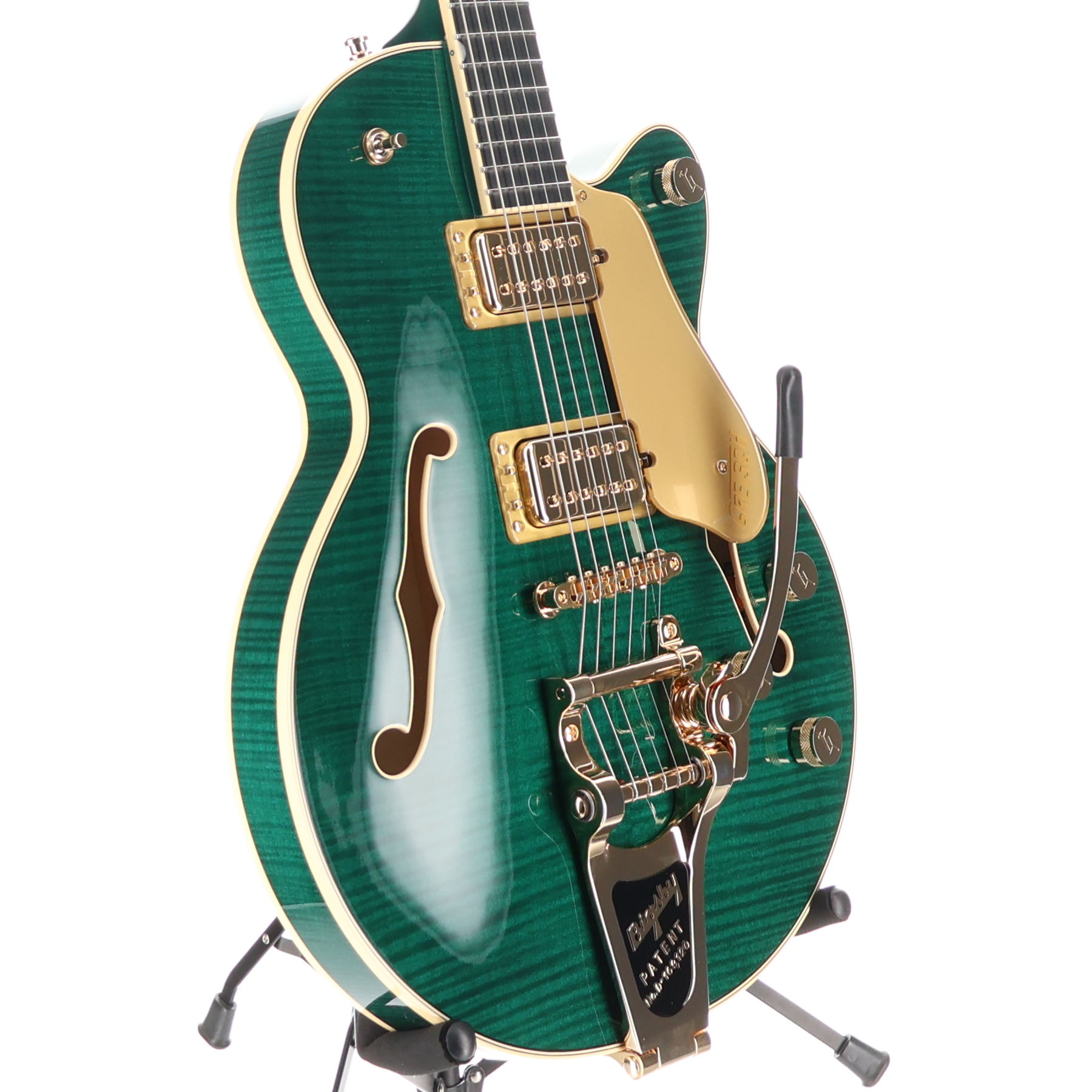 Gretsch Broadkaster Jr. LX Figured Center Block Bigsby, Tropic Aura, Premium Setup (H6)(13638) (13638)