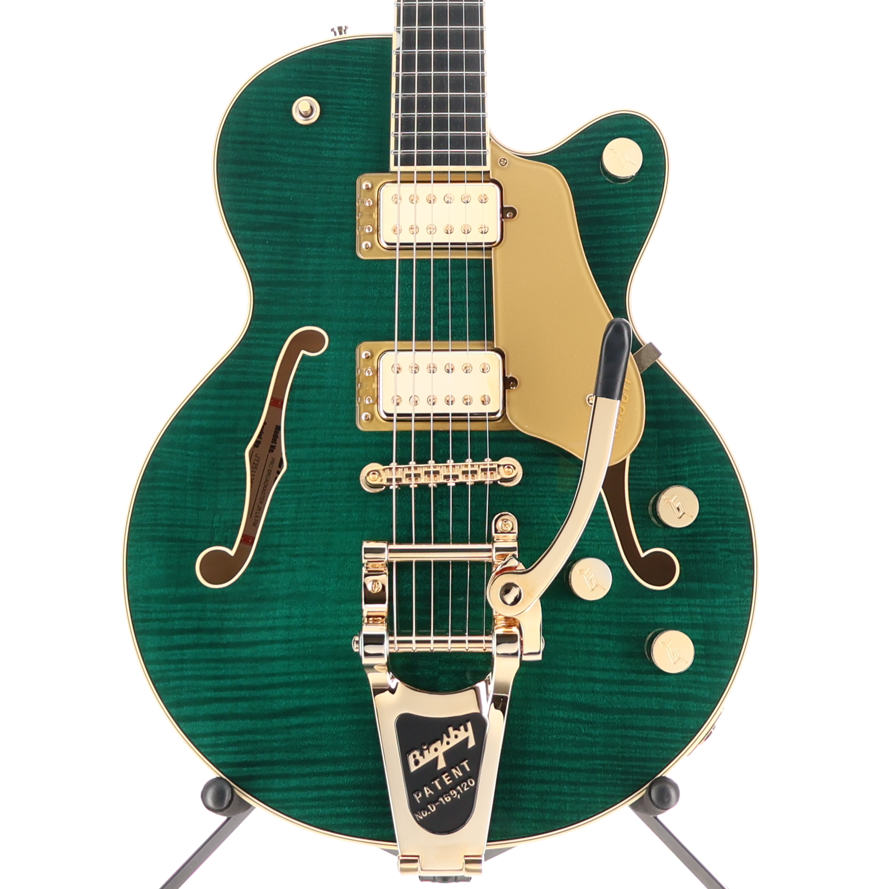 Gretsch Broadkaster Jr. LX Figured Center Block Bigsby, Tropic Aura, Premium Setup (H6)(13638) (13638)