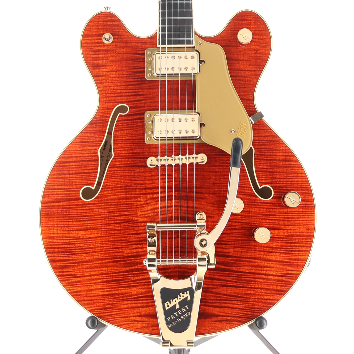 Gretsch Broadkaster LX Figured Center Block with String-Thru Bigsby, Bourbon Stain, Fully Refurbished (RC1) (03235)