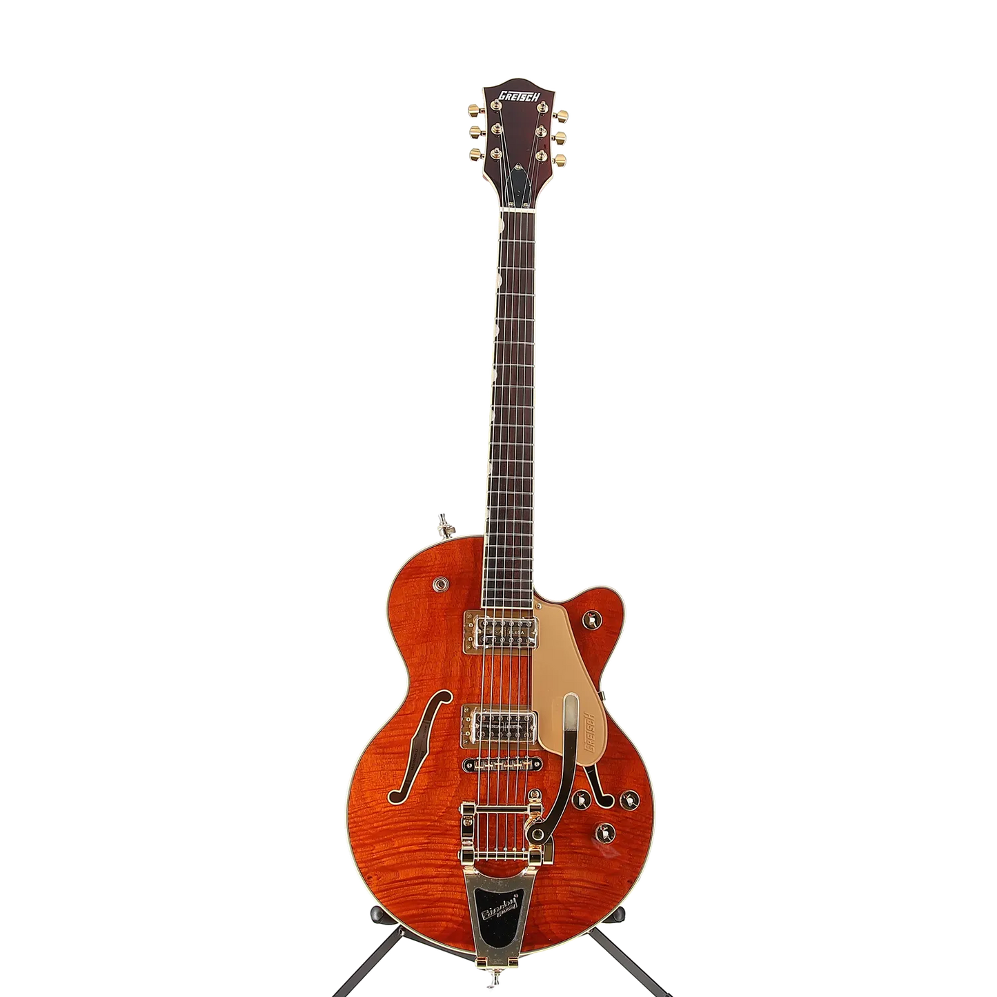 Gretsch Electromatic LTD Flame Okoume Broadkaster Jr. Single-Cut Bigsby, Rosewood Fingerboard, Roundup Orange (ED9) (50204)