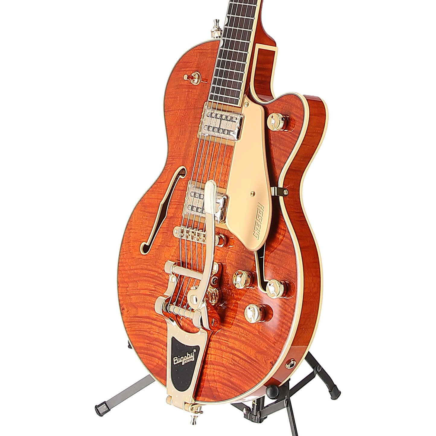 Gretsch Electromatic LTD Flame Okoume Broadkaster Jr. Single-Cut Bigsby, Rosewood Fingerboard, Roundup Orange (U13) (50204)