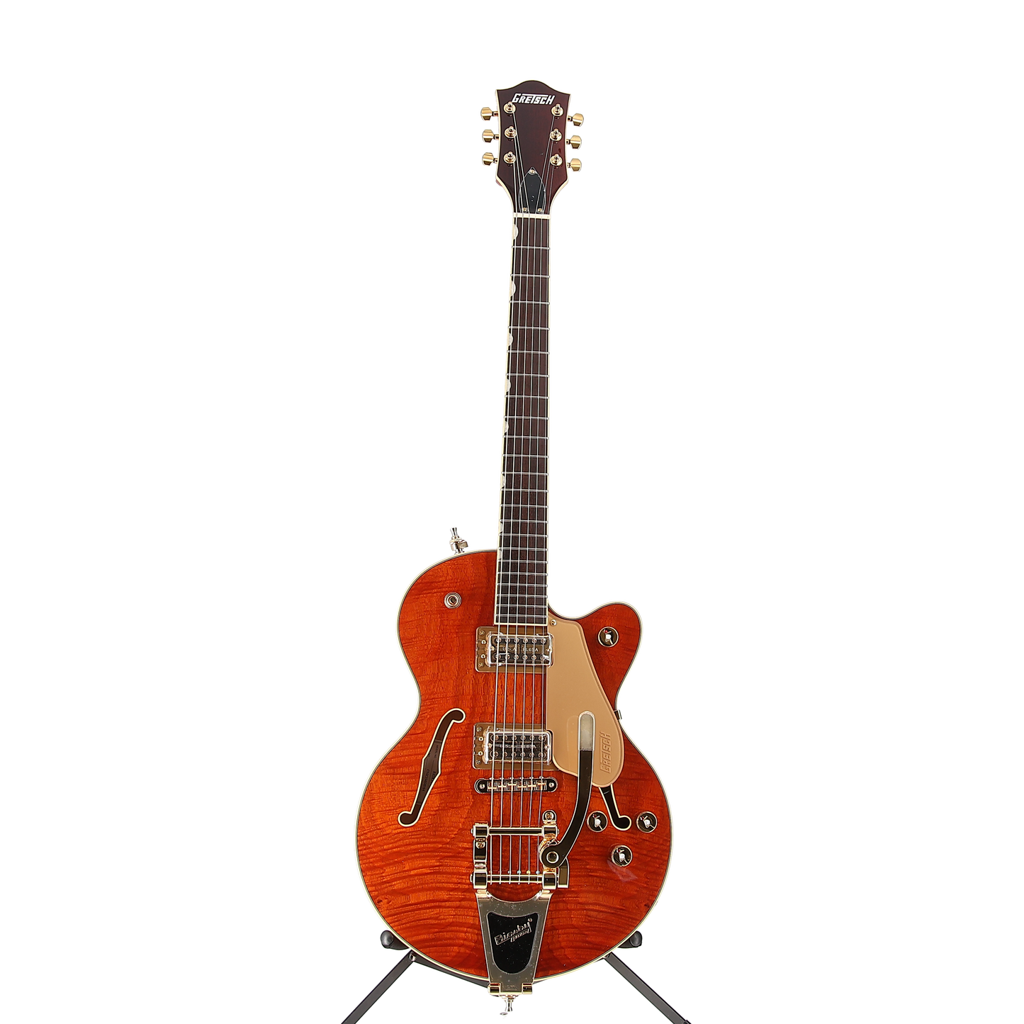 Gretsch Electromatic LTD Flame Okoume Broadkaster Jr. Single-Cut Bigsby, Rosewood Fingerboard, Roundup Orange (U13) (50204)