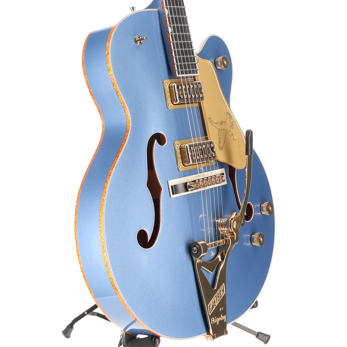 Gretsch Falcon Hollow Body String-Thru Bigsby Ebony Fingerboard, Cerulean Smoke (Z4) (51627)