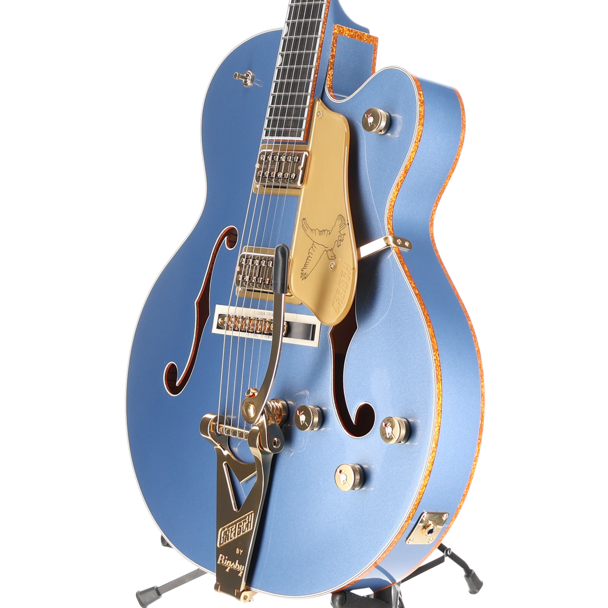 Gretsch Falcon Hollow Body String-Thru Bigsby Ebony Fingerboard, Cerulean Smoke (Z4) (51627)